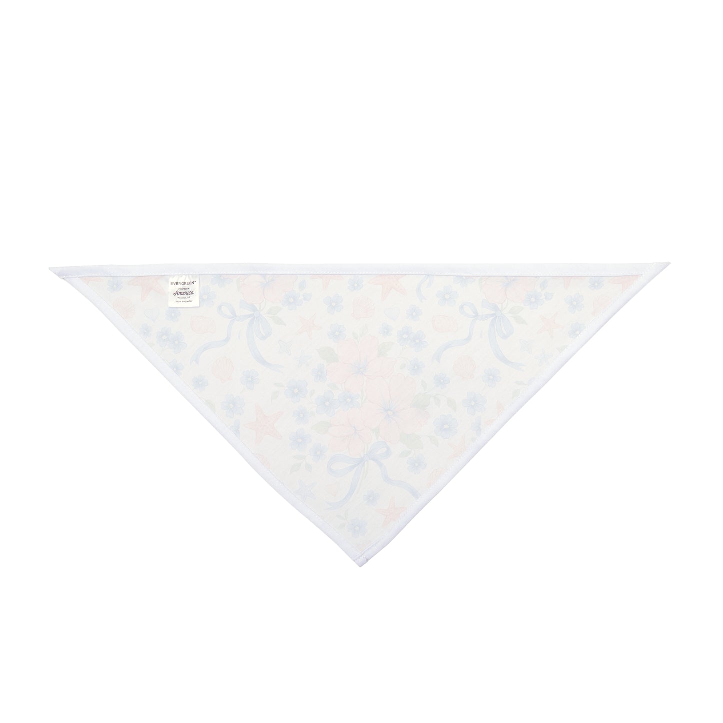 Seashell Serenade Dog Scarf – Coastal Floral Bandana