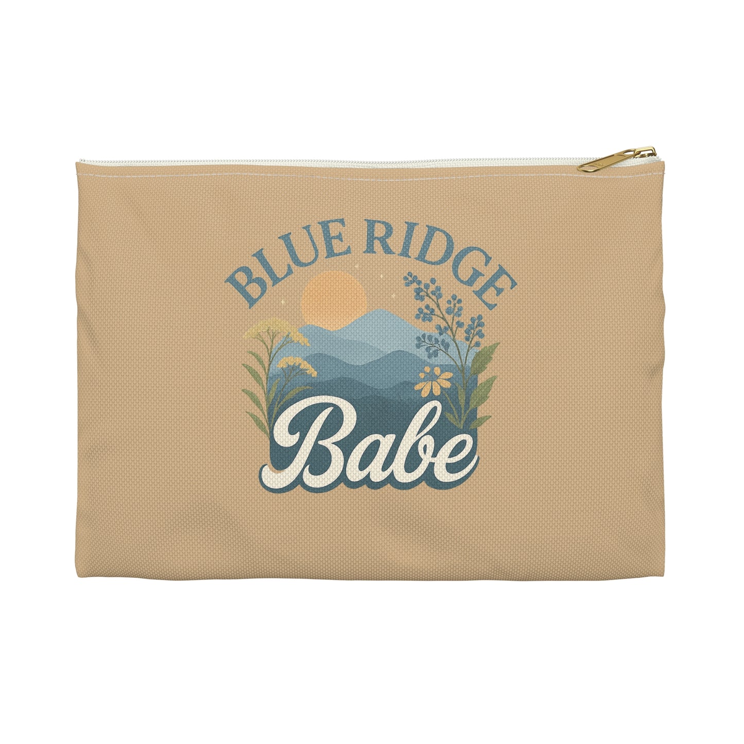 Blue Ridge Babe Accessory Pouch, Makeup Bag, Travel Organizer, Zipper Pouch, Gift for Her, Cosmetic Case