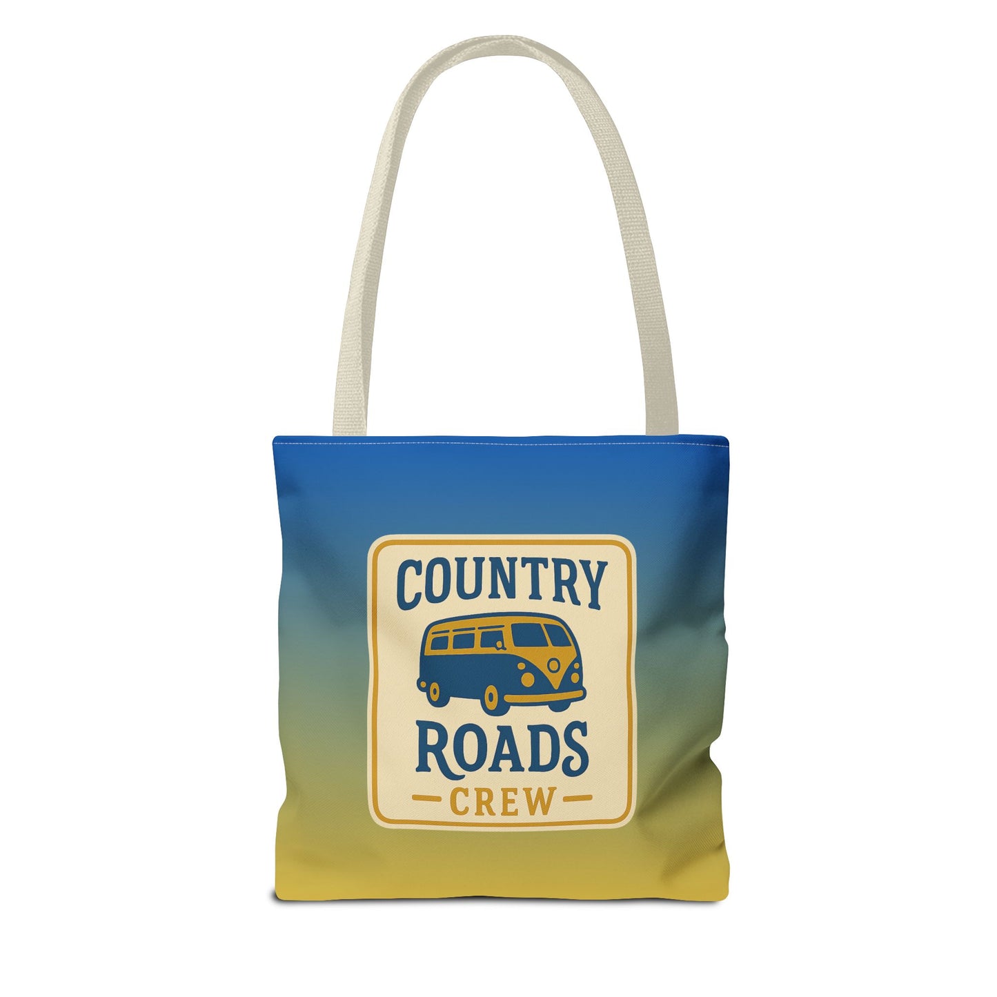 Country Roads Crew Tote Bag - Stylish Canvas Bag for Road Trips, Travel, Adventure, Vacation, Gift Idea