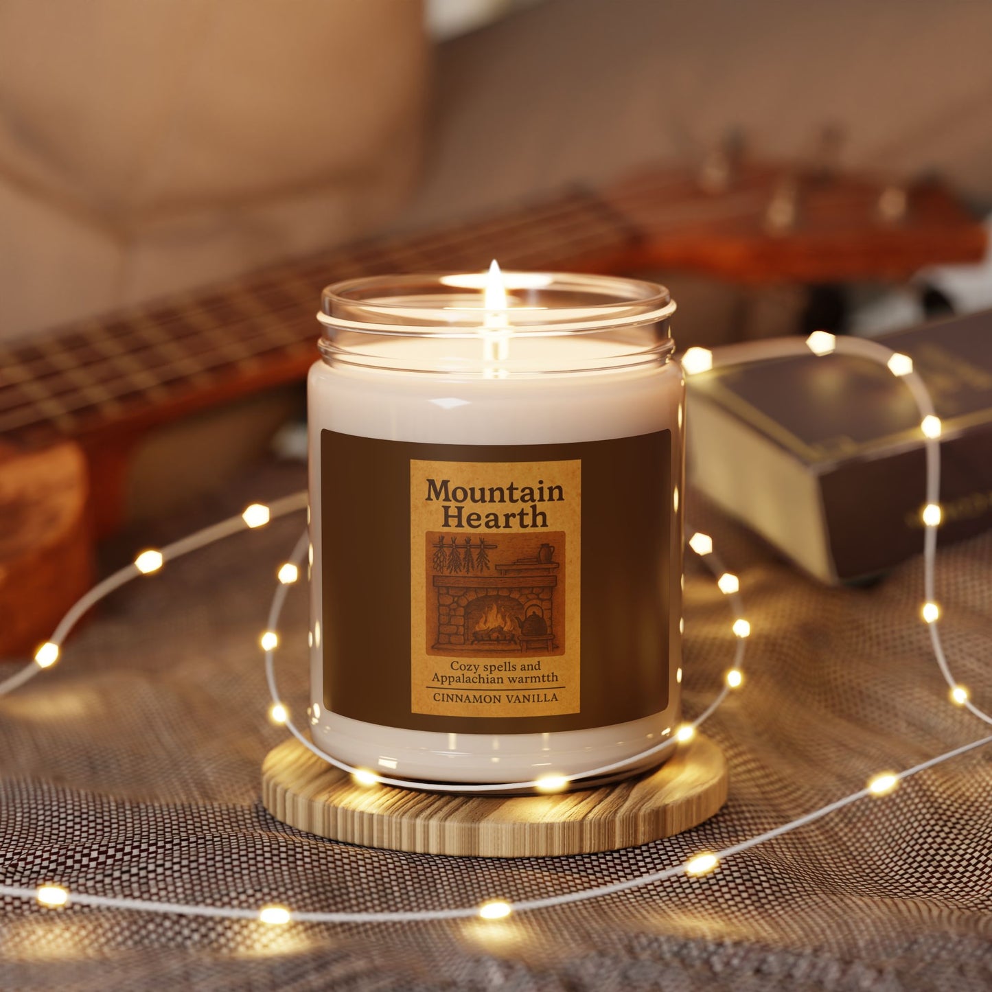 Soy Candle, Mountain Hearth Cinnamon Vanilla Scent, Cozy Evening Relaxation, Home Fragrance, Aromatherapy Candle, Gift for Her