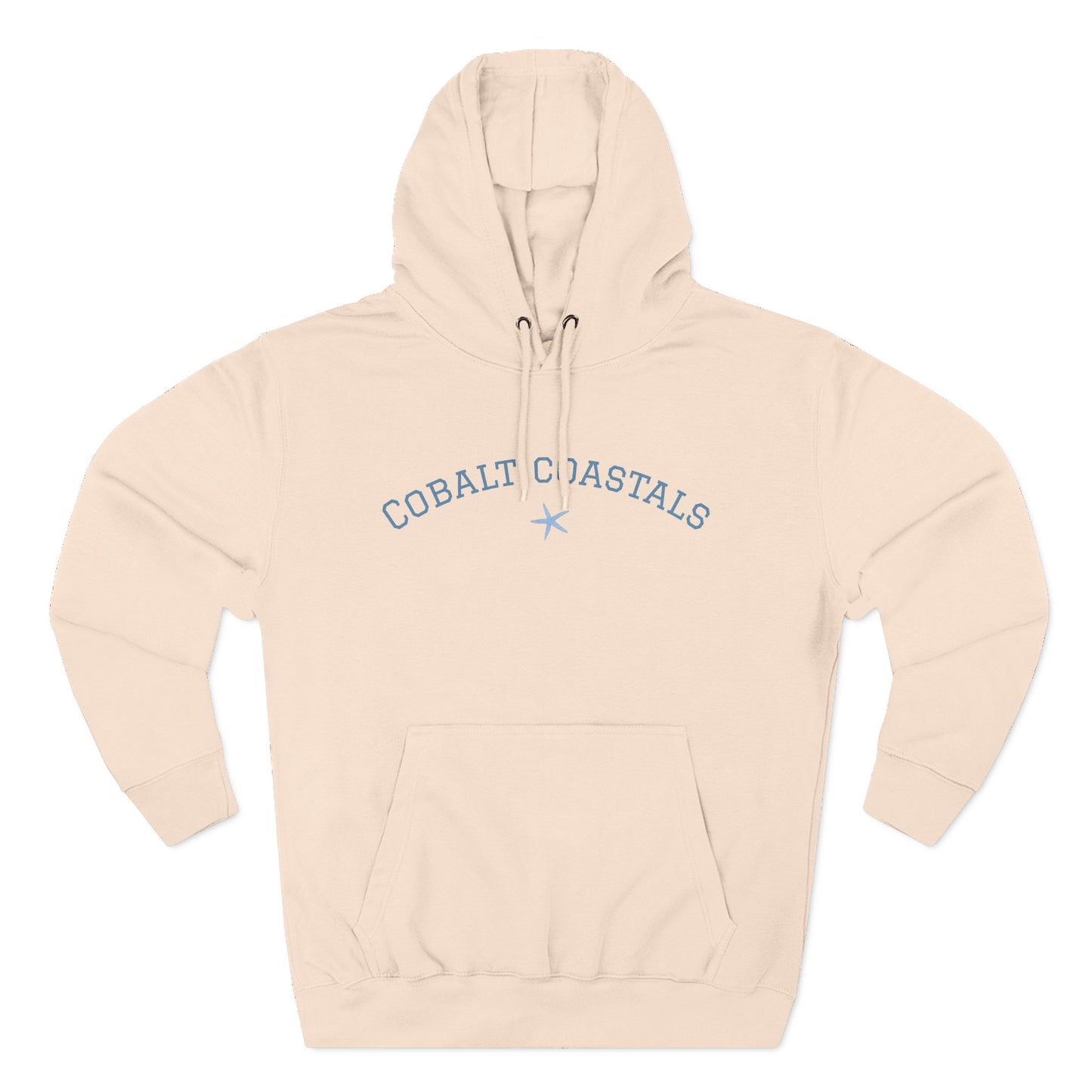 Cozy Cobalt Coastals Hoodie - Comfortable Fleece Pullover for Relaxation, Perfect Gift, Casual Wear, Holiday Style, Fashion Layering