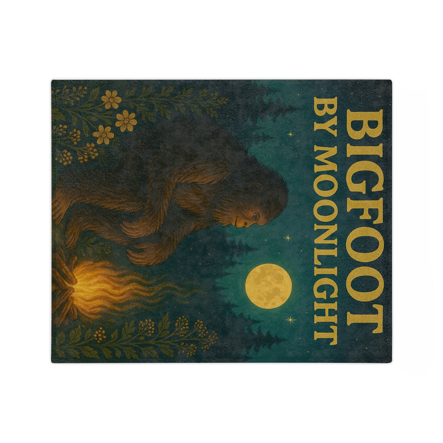 π§£ Bigfoot by Moonlight Blanket β Cozy Gift for Cryptid Lovers ππ¦Ά