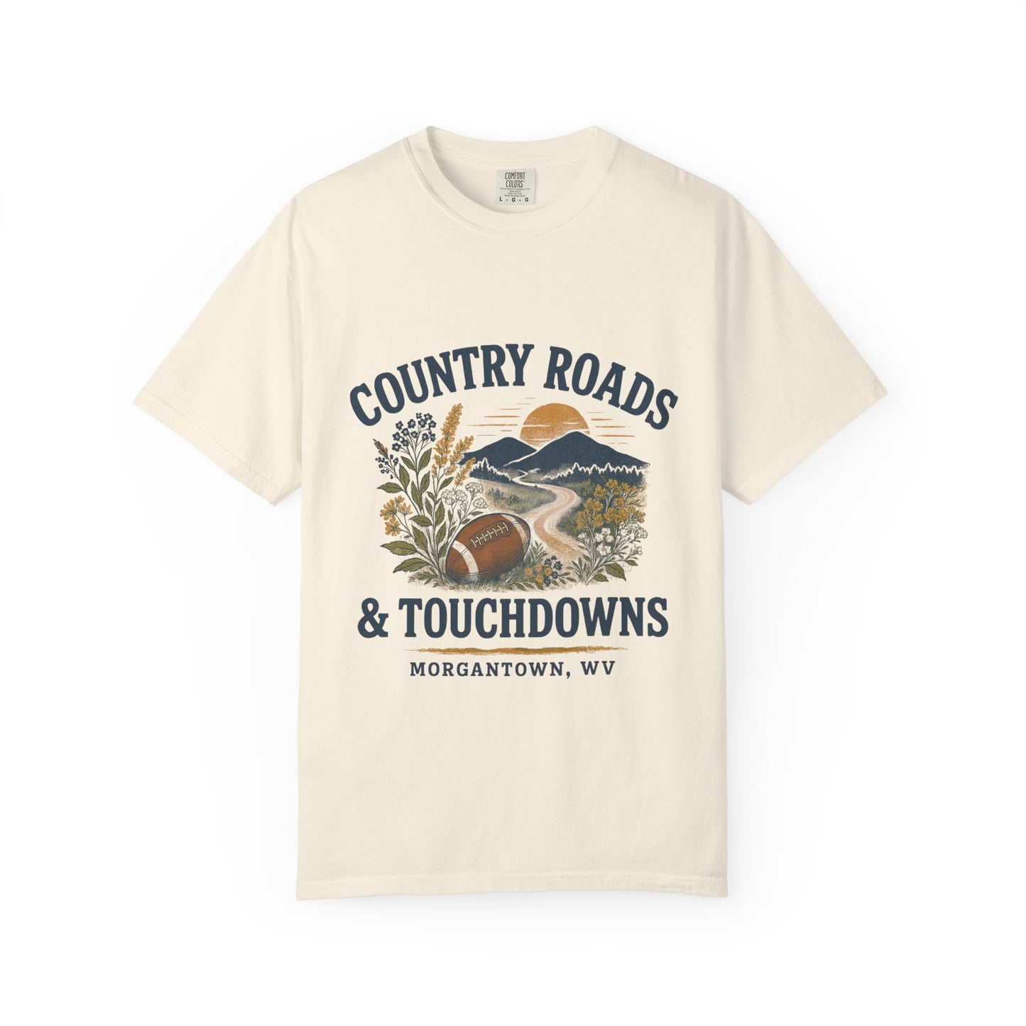 Country Roads Gameday T-shirt, Country Roads Tailgating Shirt, Touchdowns Tee, West Virginia Fan Apparel, Unisex Tee