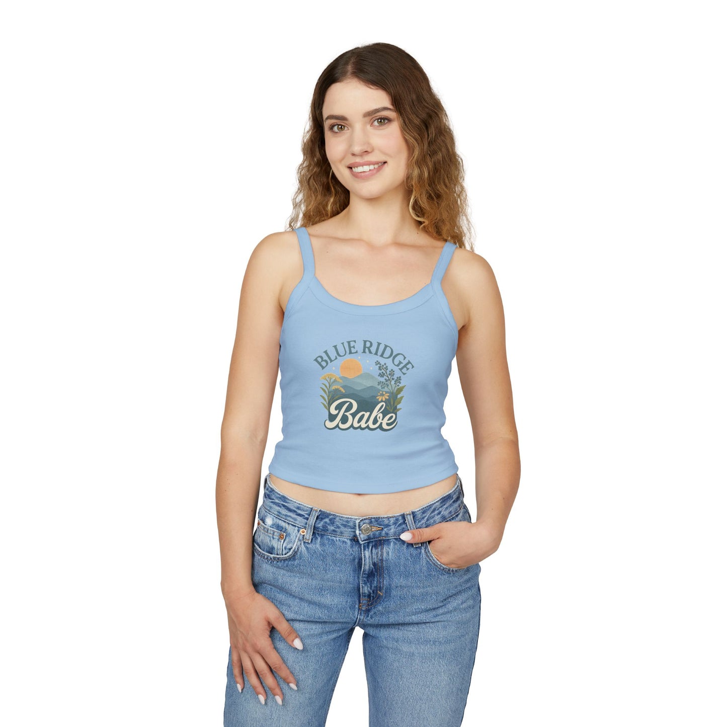 Blue Ridge Babe Spaghetti Strap Tank Top, Summer Shirt, Casual Top, Vacation Wear, Festival Outfit, Gift for Her