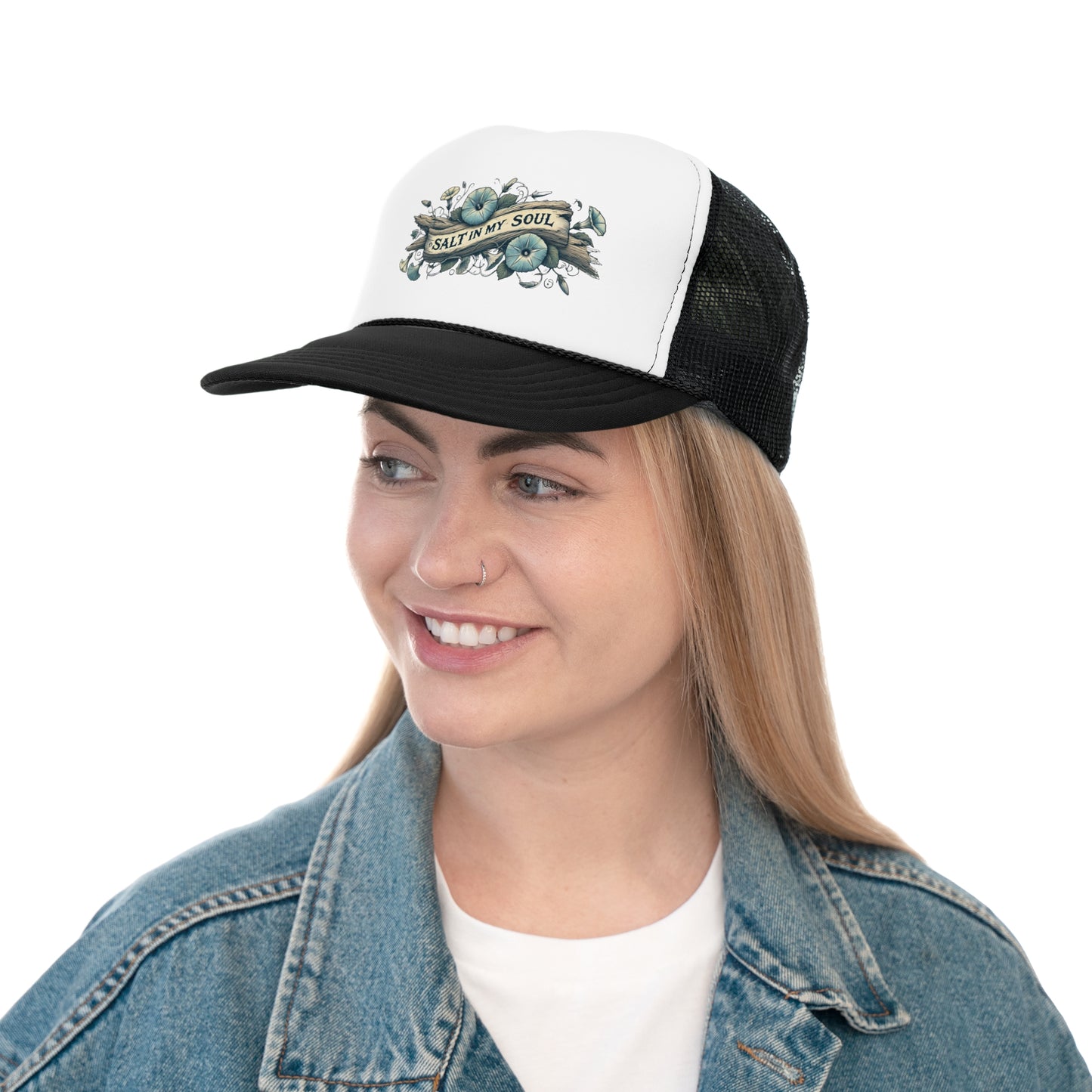 Salt in my Soul Trucker Cap - Beach Trip Hat, Summer Vacation Headwear, Coastal Vibes Baseball Cap, Ocean Lover Gift, Salt Life Cap