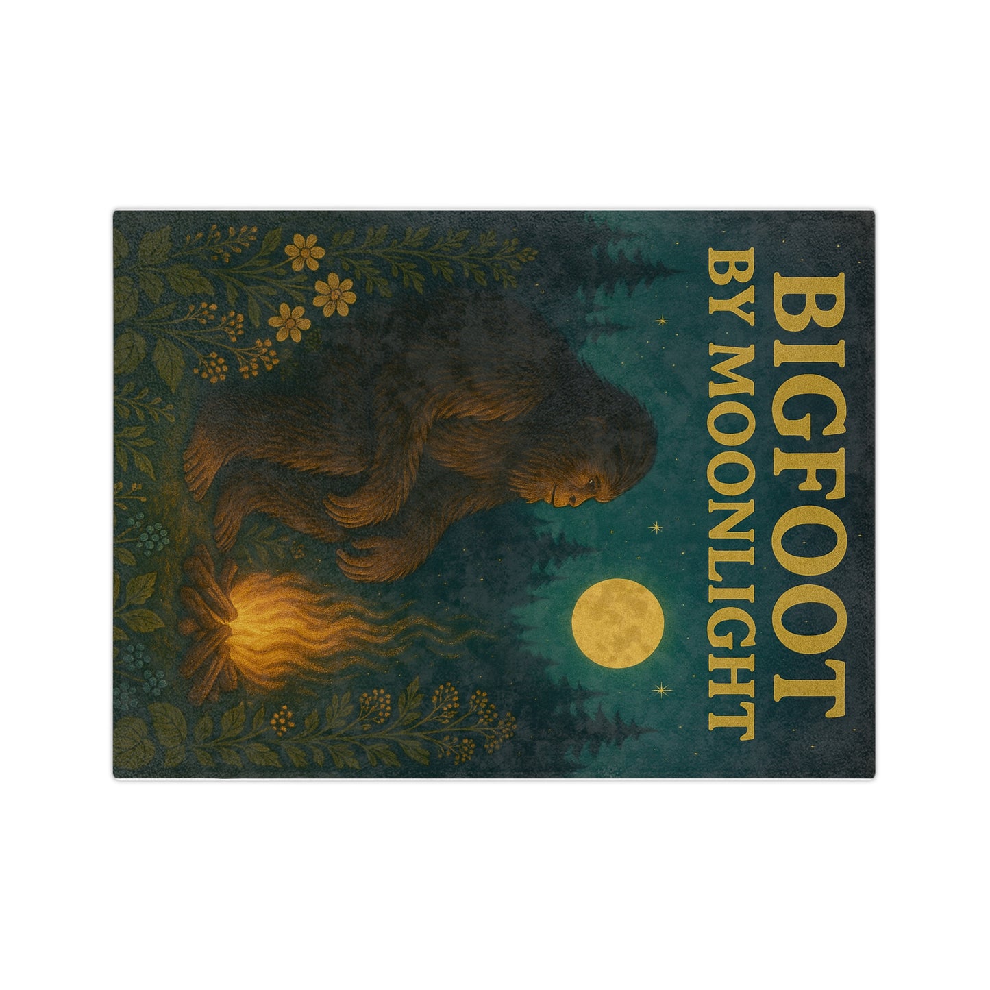 π§£ Bigfoot by Moonlight Blanket β Cozy Gift for Cryptid Lovers ππ¦Ά