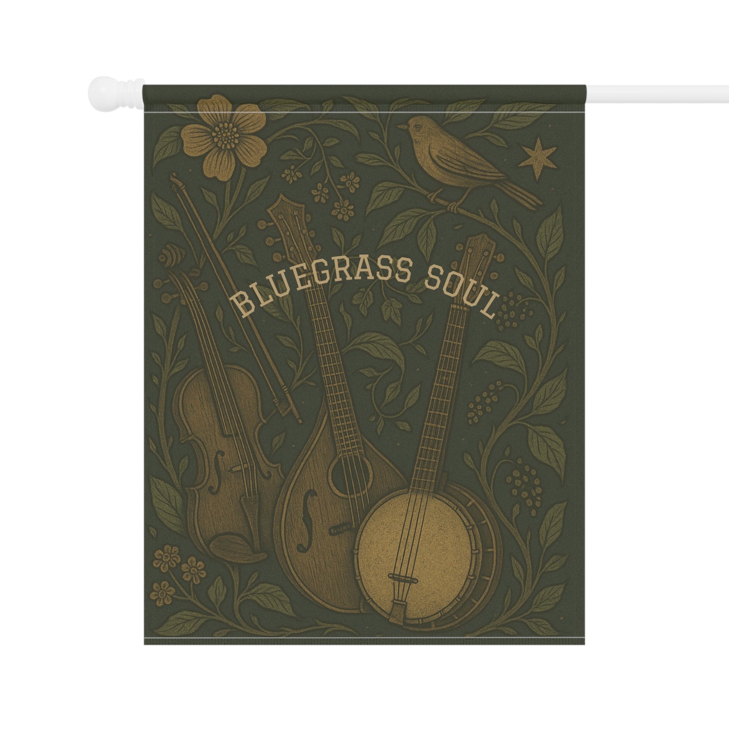 Flag Banner, Bluegrass Soul Garden & House Flag, Outdoor Concert Decor, Music Festival Pennant, Nature Lover Gift, Housewarming Party