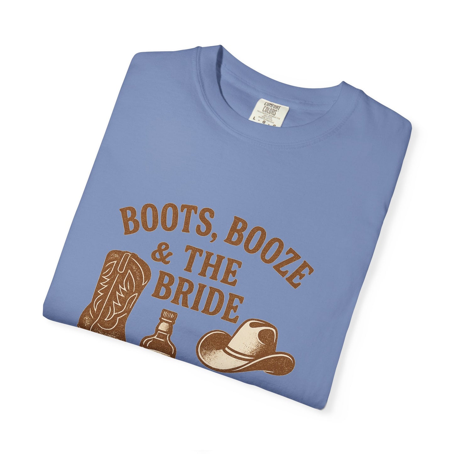 Country Bachelorette Party T-shirt, Boots Booze Bride Western Shirt, Wedding Shower Tee, Southern Bridal Party Top, Rustic Bride Tribe Gift