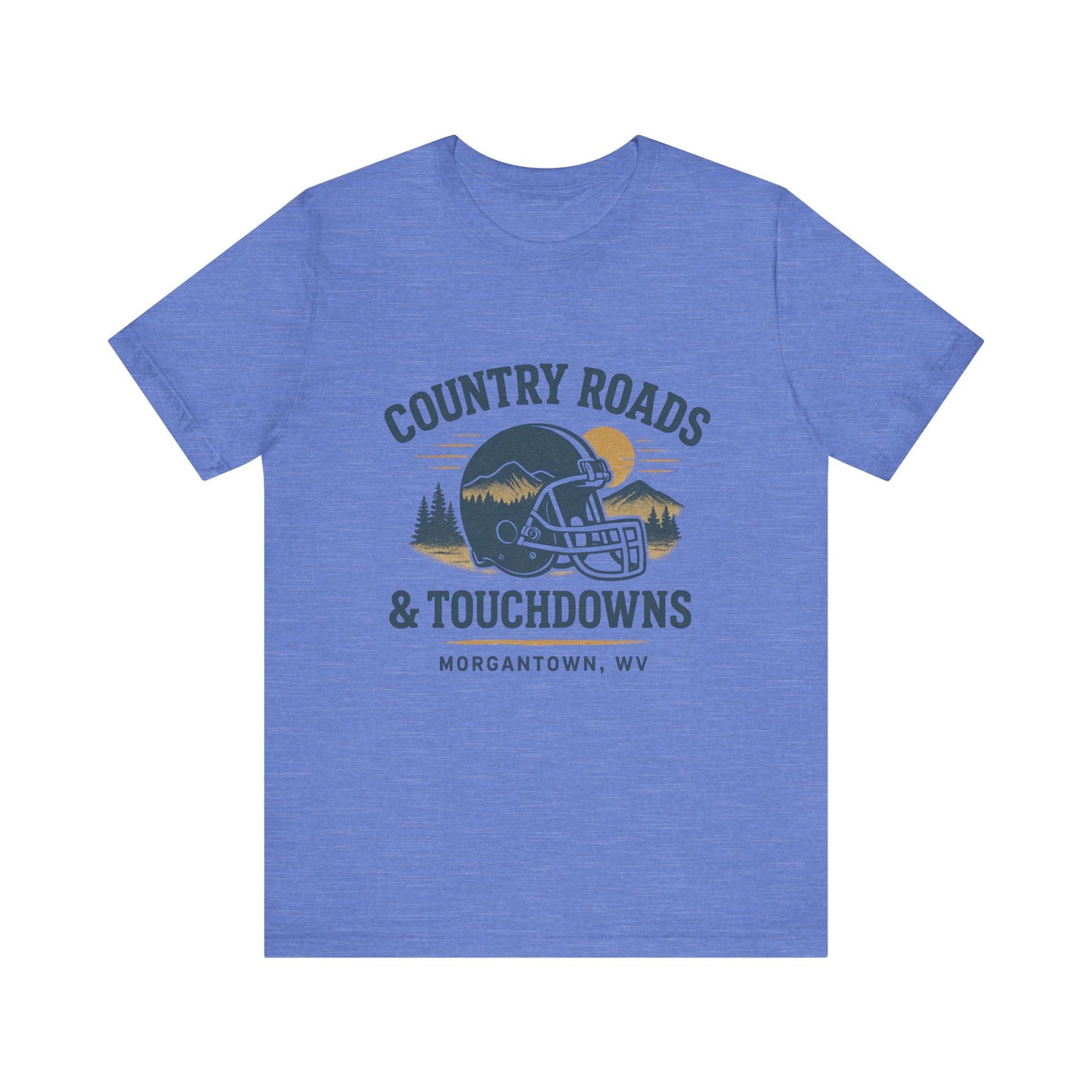 Country Roads and Touchdowns T-Shirt, Game Day Shirt, Retro College Football Tee
