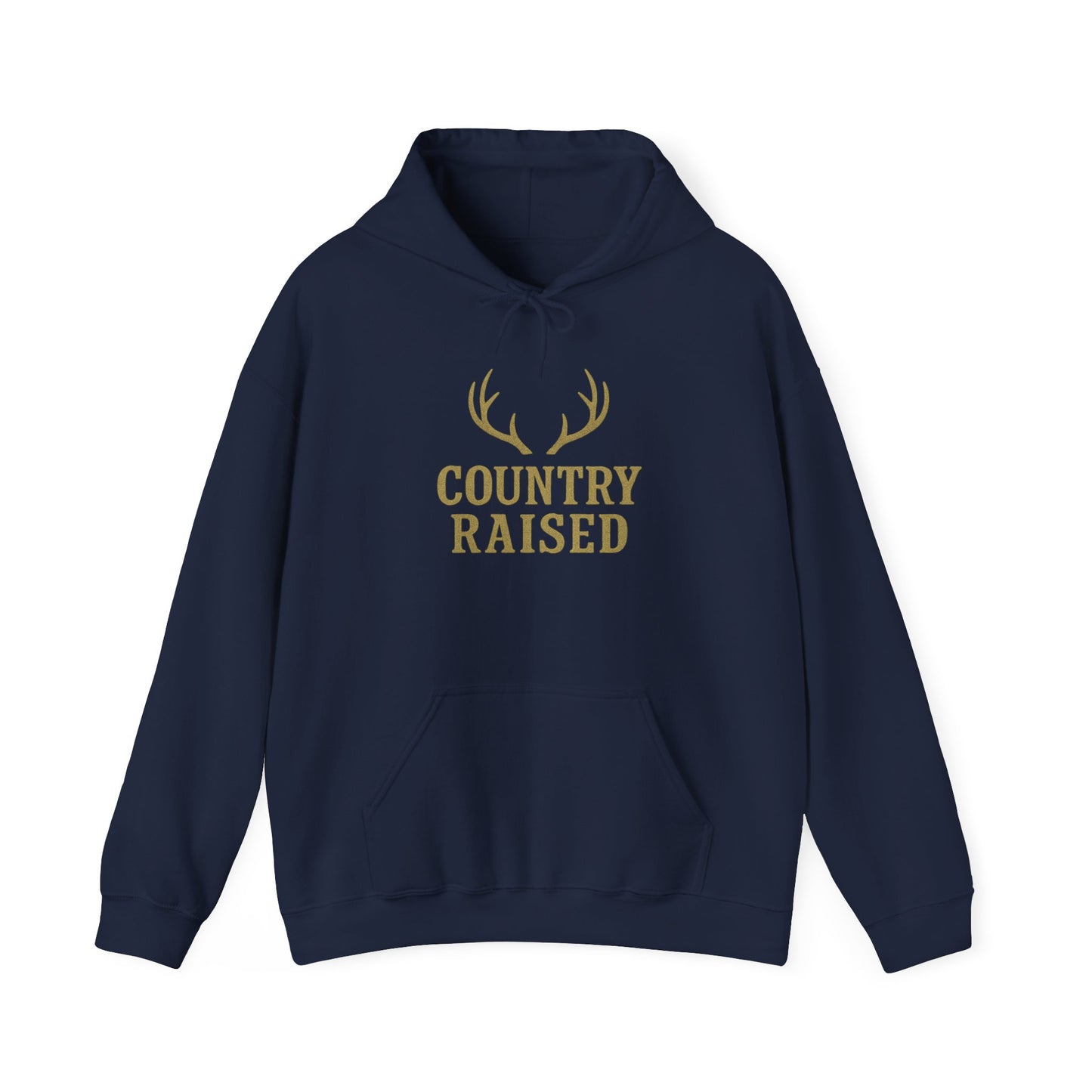 Country Raised deer antler Hoodie, Outdoor Wildlife Animal Ranch Farm Life Gift, Camouflage Hunting Apparel, Nature Lover Cabin Wear, Rural