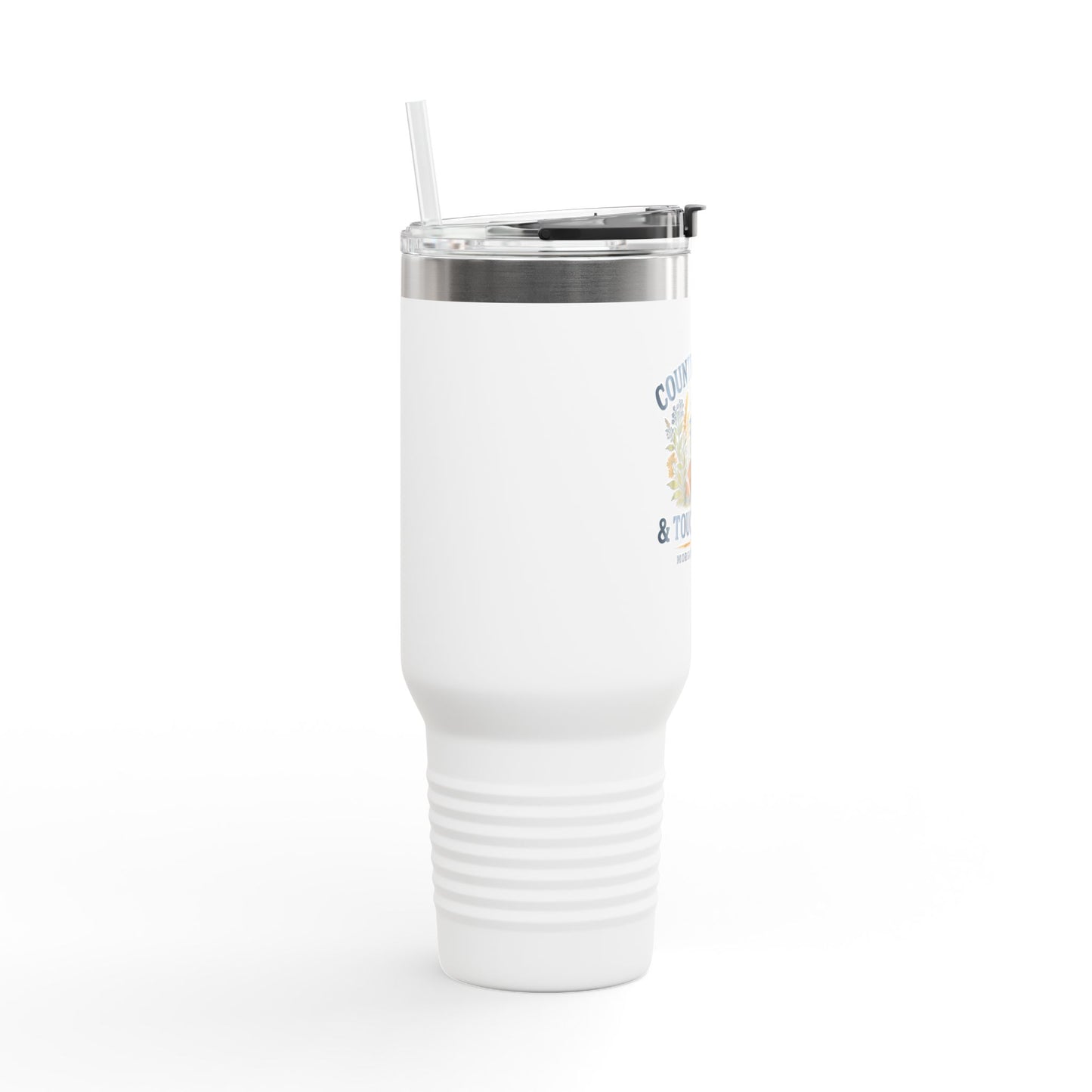 Country Roads Touchdowns Tailgating Insulated Travel Mug, 40oz - Game Day Cup, Football Fans Gift, Sports Lover, Tailgate Party Supplies,