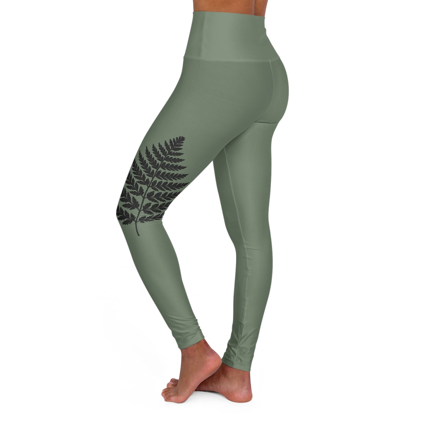 Wild Waters Fern Yoga Leggings – Nature-Inspired High-Waisted Activewear