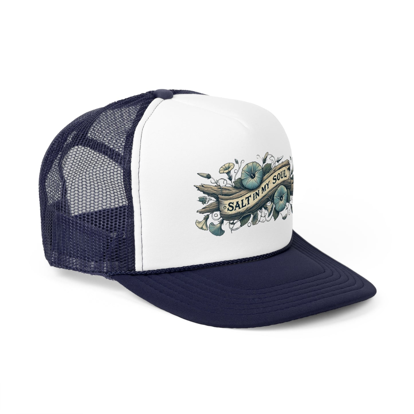 Salt in my Soul Trucker Cap - Beach Trip Hat, Summer Vacation Headwear, Coastal Vibes Baseball Cap, Ocean Lover Gift, Salt Life Cap