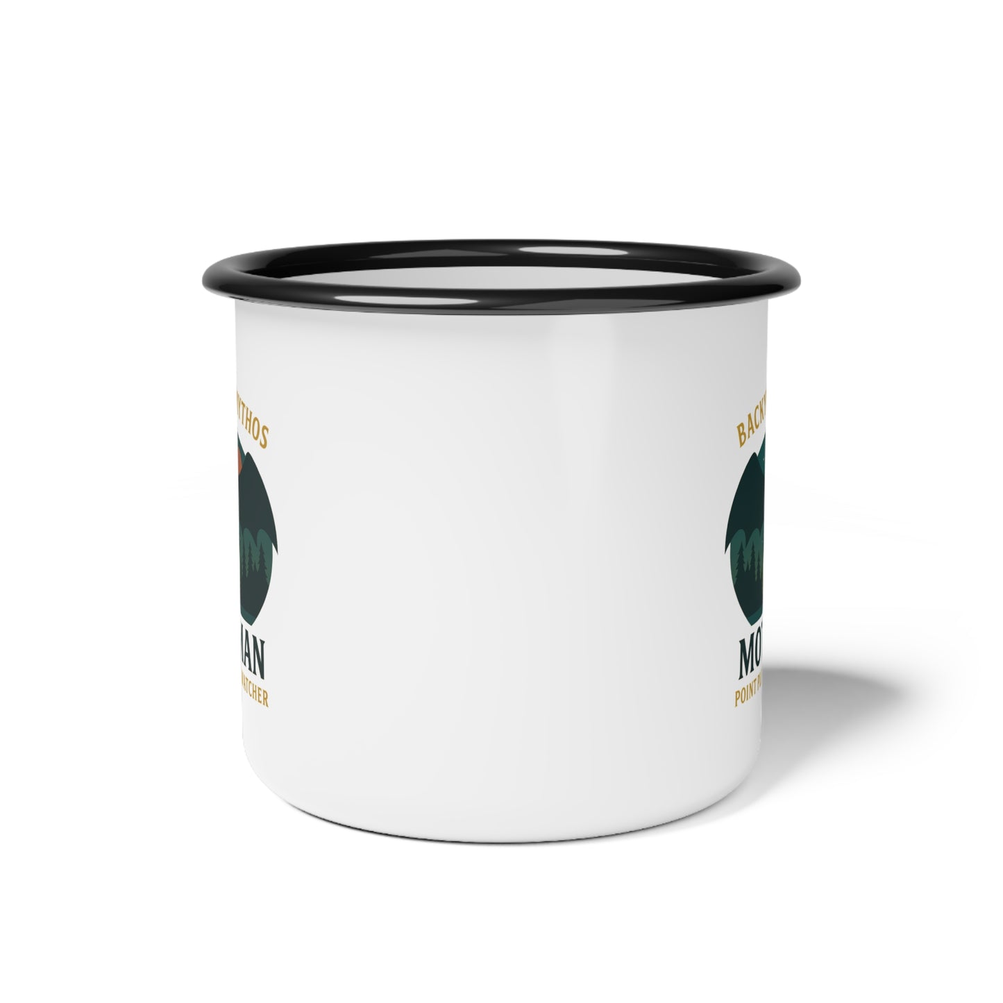 Backyard Mythos Moth man Enamel Camping Mug – Point Pleasant Watcher