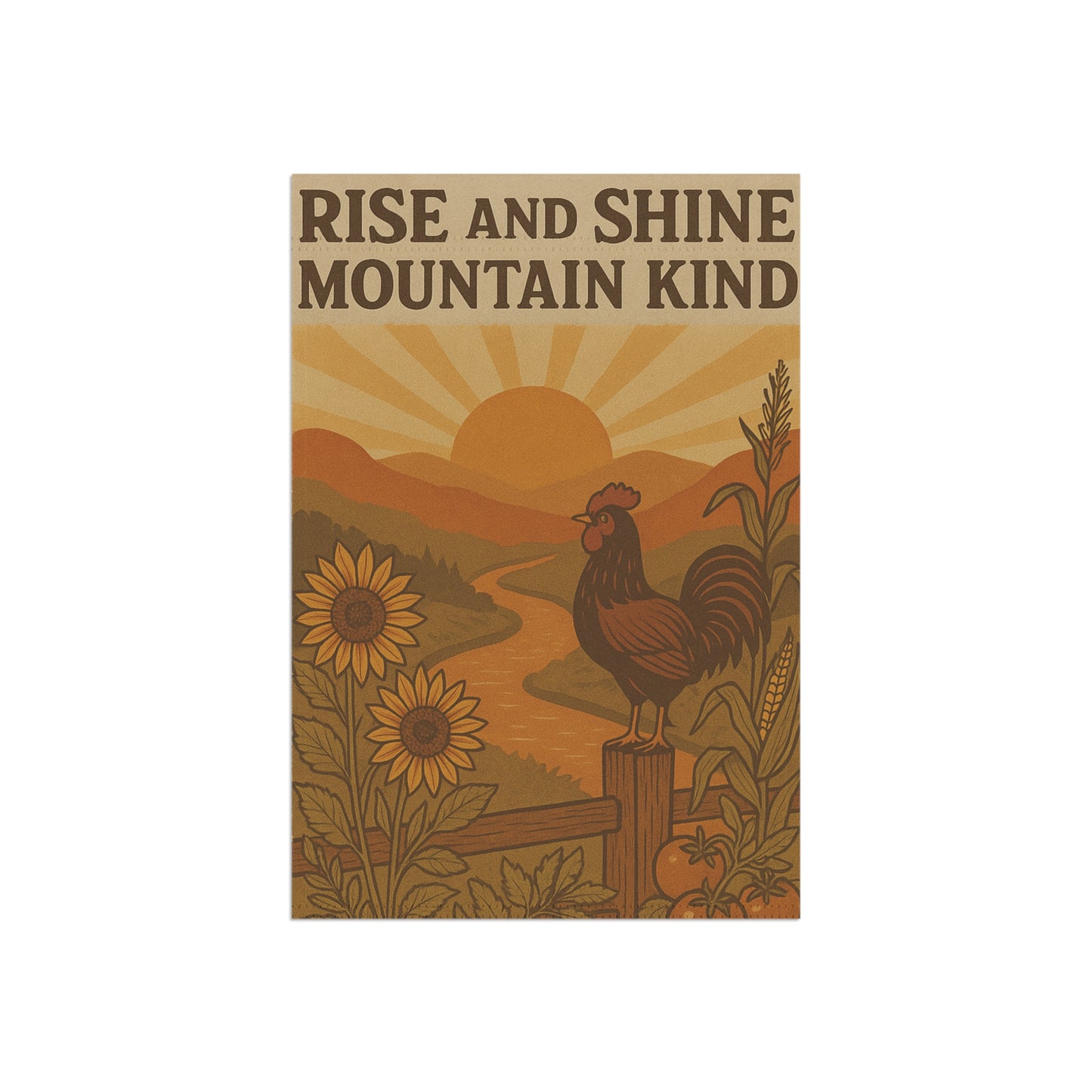 Farnhouse Garden Banner - Rise and Shine, Farmhouse Decor, Outdoor Flag, Garden Stake, Home & Garden Gift, Country Style