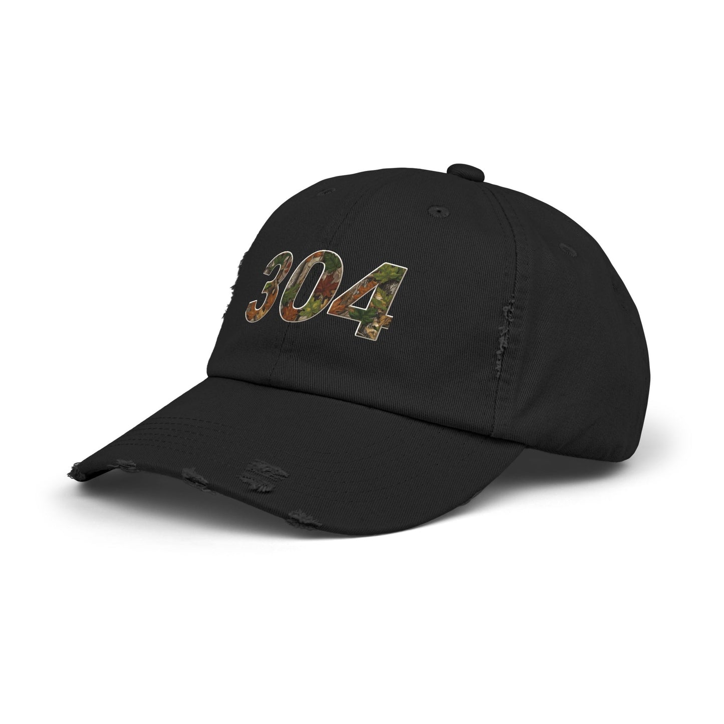 Camo Cap, West Virginia Hat, Distressed Baseball Cap, Unisex Trucker Hat, Vintage Style Dad Hat, Outdoor Camouflage Headwear