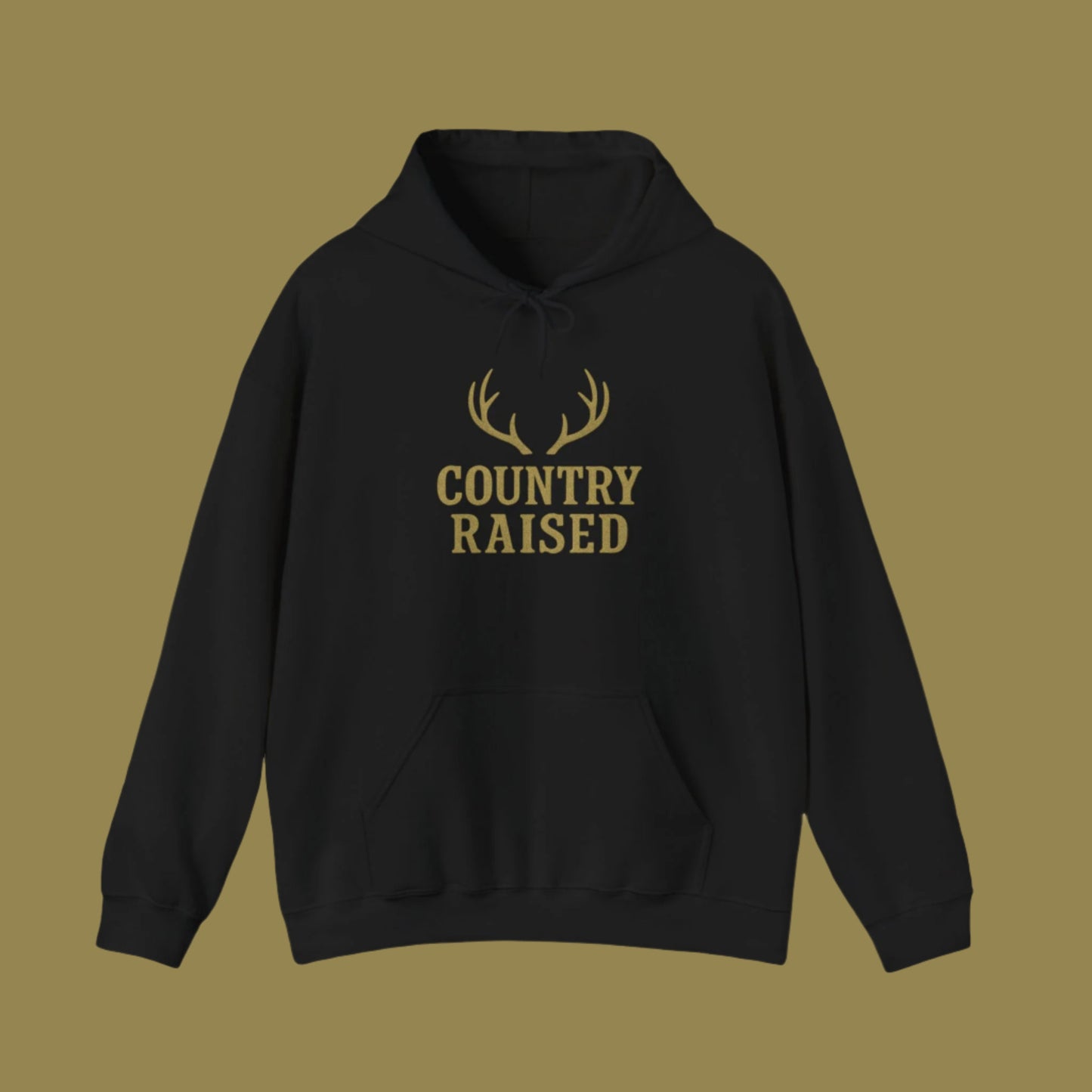 Country Raised deer antler Hoodie, Outdoor Wildlife Animal Ranch Farm Life Gift, Camouflage Hunting Apparel, Nature Lover Cabin Wear, Rural