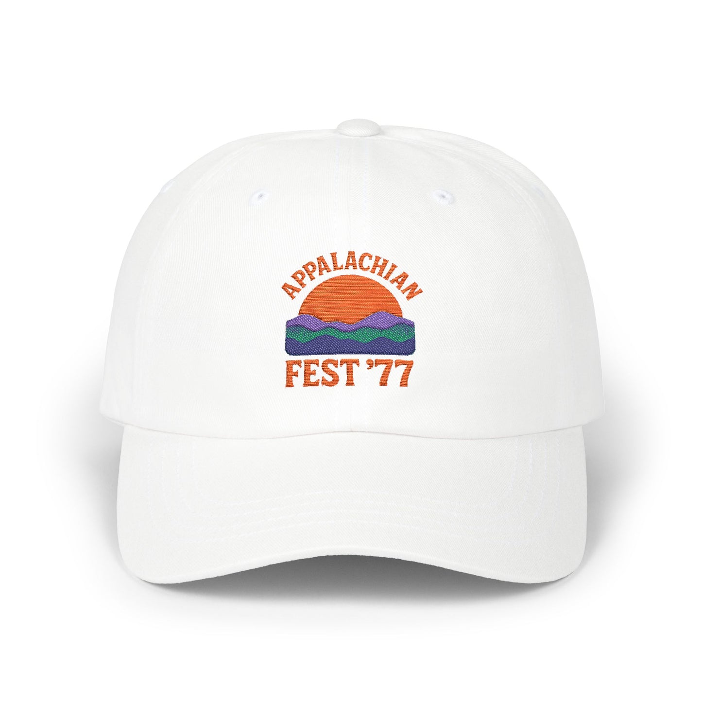 Stylish Classic Dad Cap with Retro Festival logo, Appalachia, 70's style