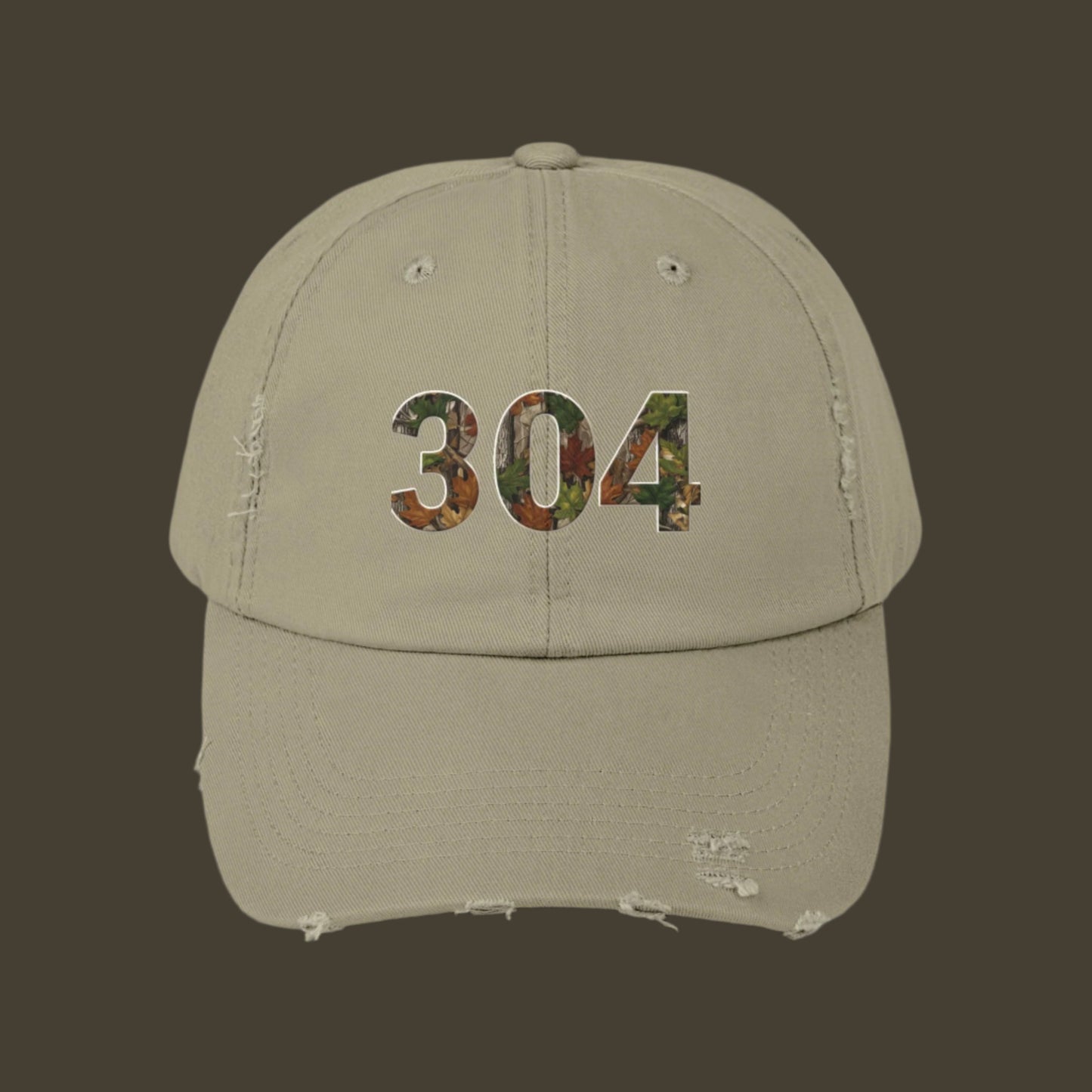 Camo Cap, West Virginia Hat, Distressed Baseball Cap, Unisex Trucker Hat, Vintage Style Dad Hat, Outdoor Camouflage Headwear