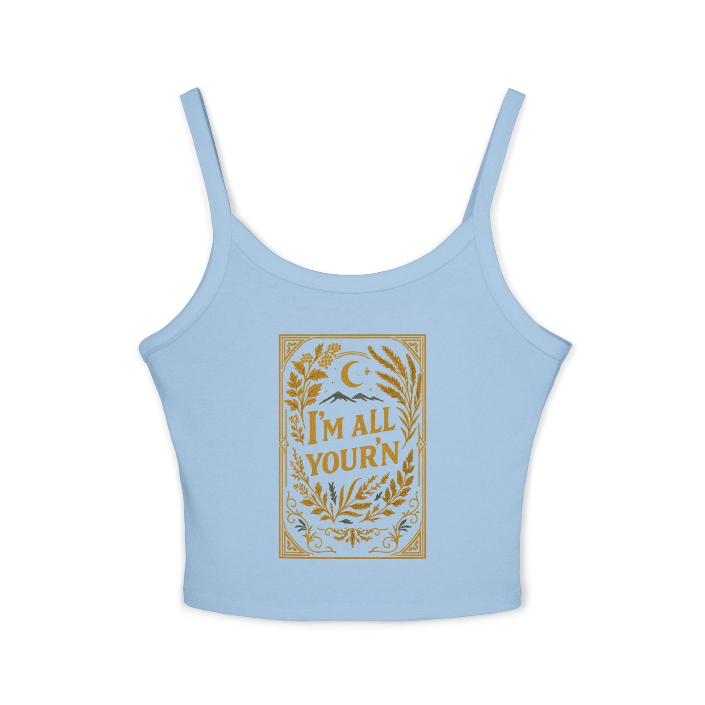 Cropped Tank Top, I'm all your'n, Spaghetti Strap Shirt, Summer Concert Outfit, Music Festival