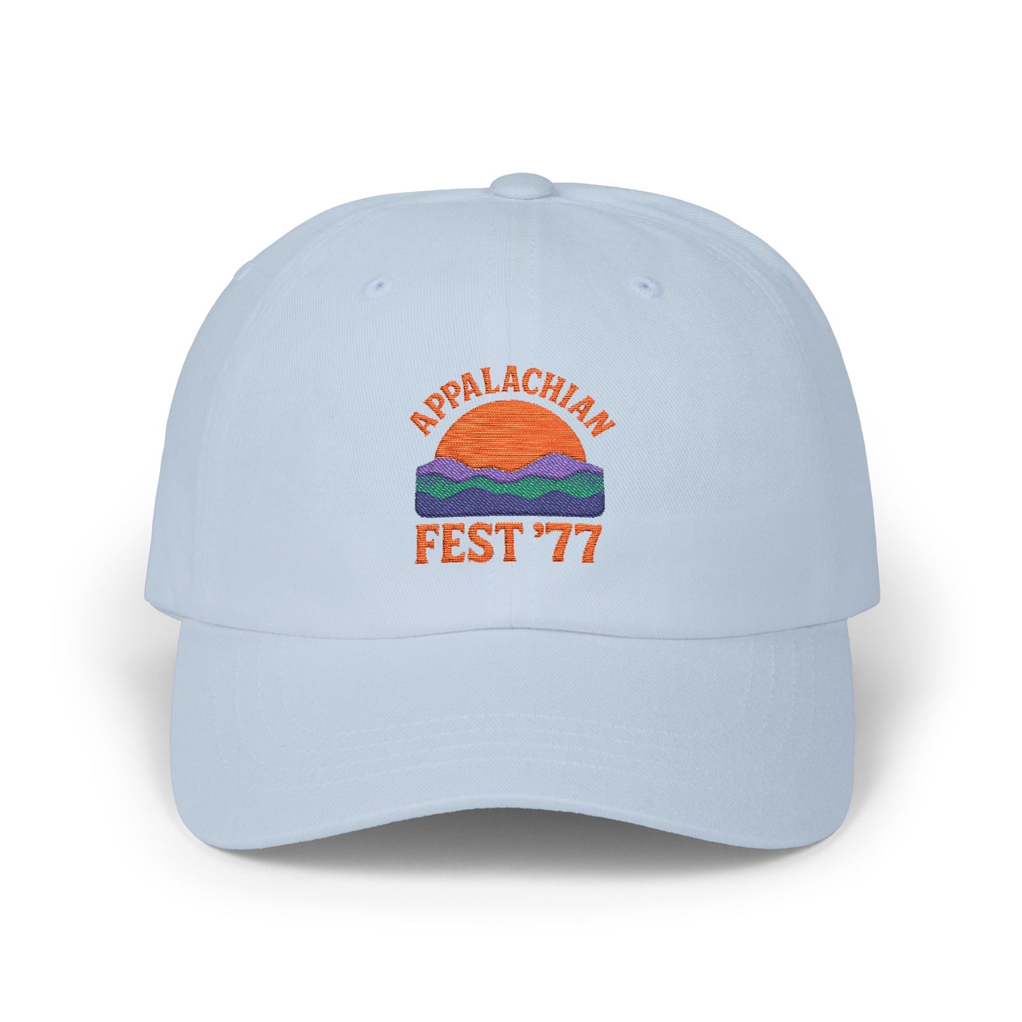 Stylish Classic Dad Cap with Retro Festival logo, Appalachia, 70's style