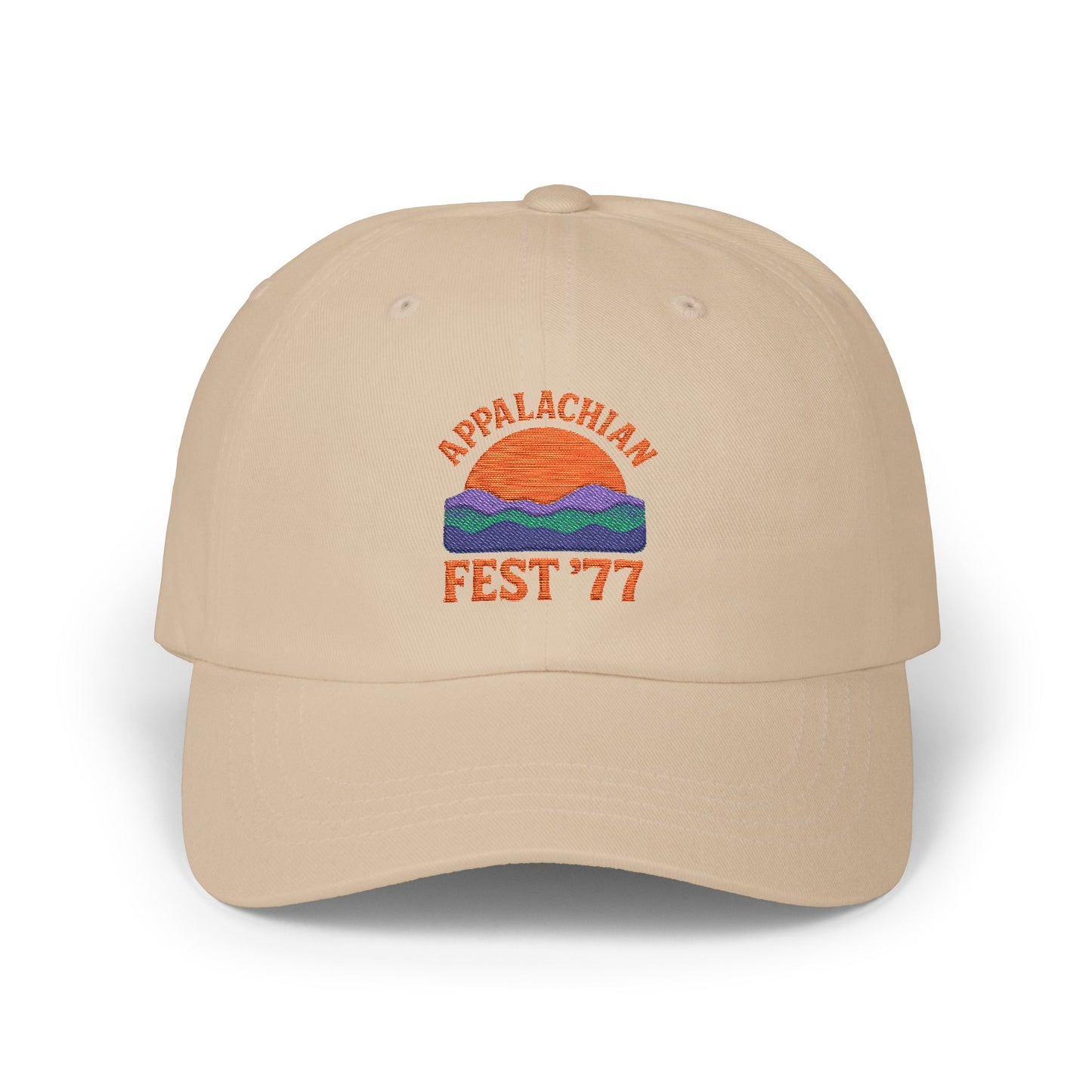 Stylish Classic Dad Cap with Retro Festival logo, Appalachia, 70's style