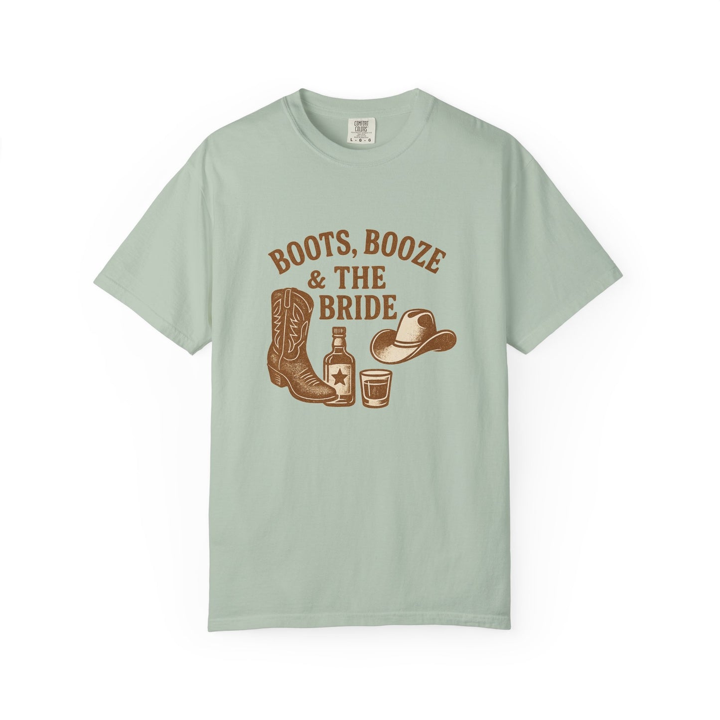 Country Bachelorette Party T-shirt, Boots Booze Bride Western Shirt, Wedding Shower Tee, Southern Bridal Party Top, Rustic Bride Tribe Gift