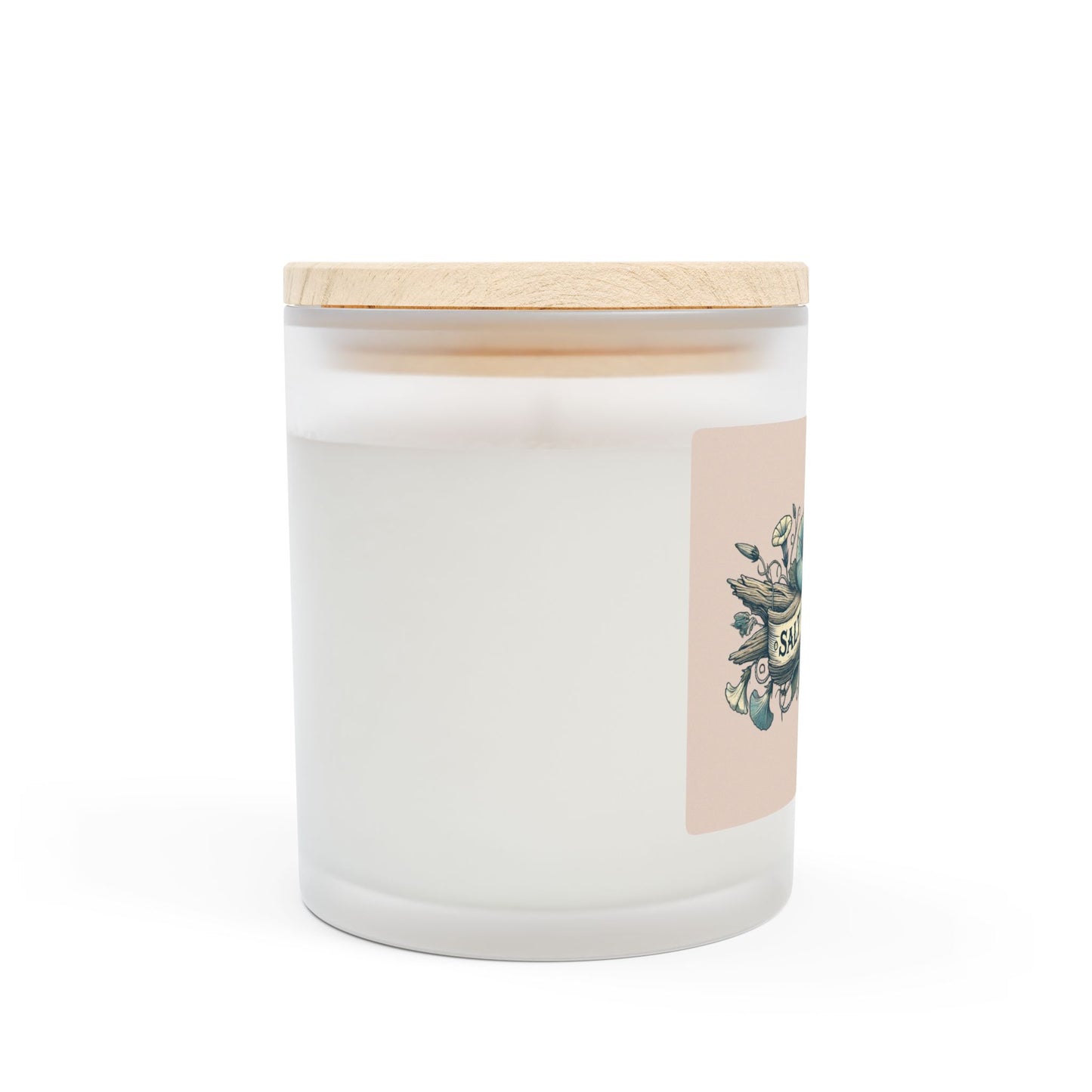 Driftwood Frosted Glass Candle | Salt in My Soul | Eco-Friendly Aromatherapy Decor for Spa, Home, Gifts, Self-Care, Rejuvenation