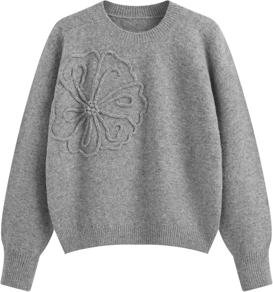 Floral Applique Sweater