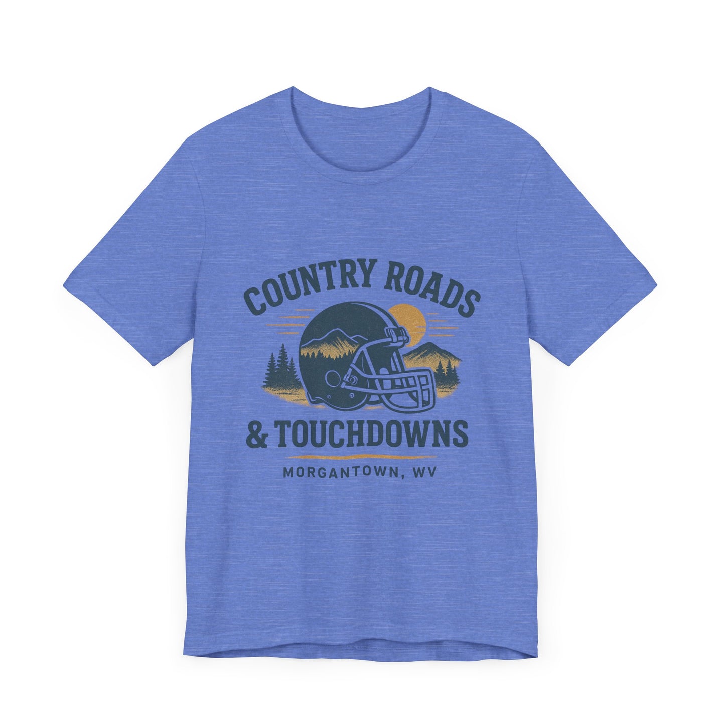 Country Roads and Touchdowns T-Shirt, Game Day Shirt, Retro College Football Tee