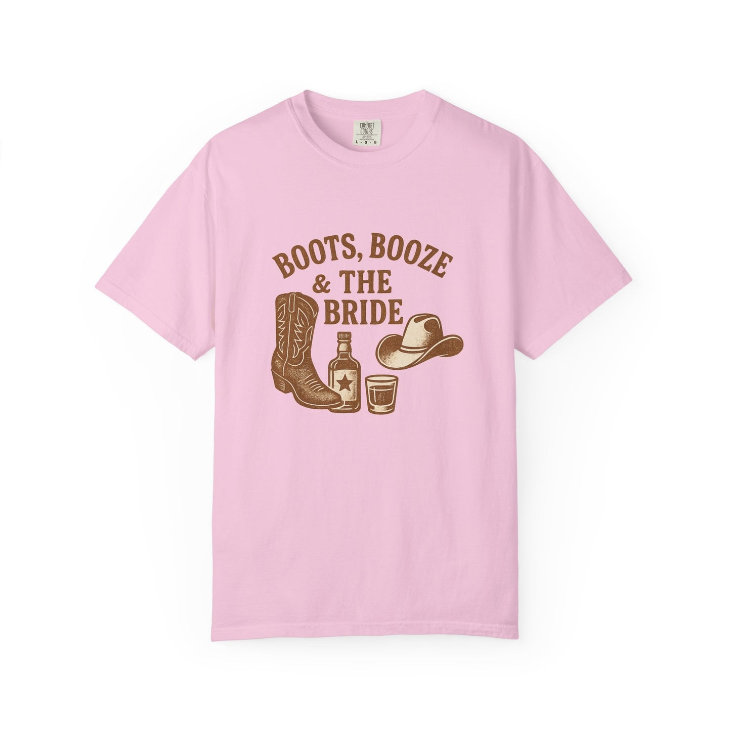 Country Bachelorette Party T-shirt, Boots Booze Bride Western Shirt, Wedding Shower Tee, Southern Bridal Party Top, Rustic Bride Tribe Gift