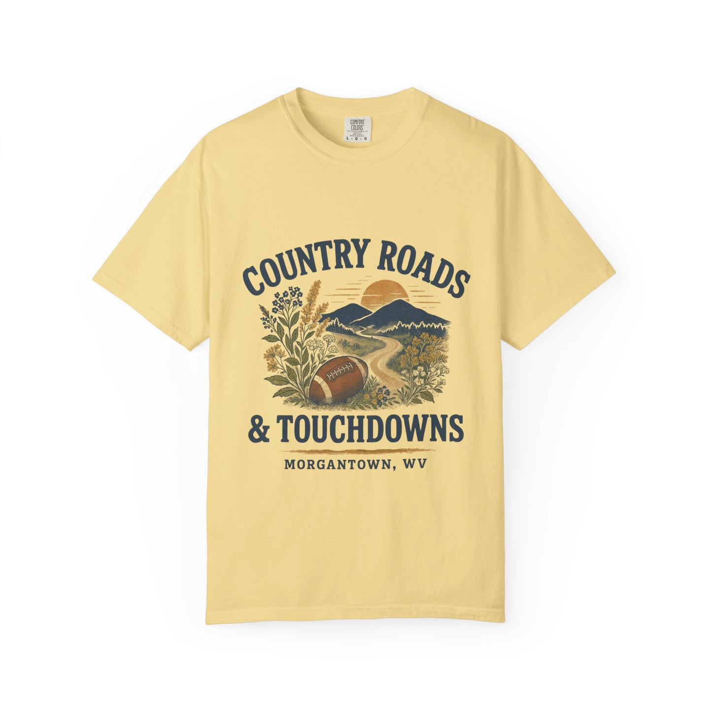 Country Roads Gameday T-shirt, Country Roads Tailgating Shirt, Touchdowns Tee, West Virginia Fan Apparel, Unisex Tee