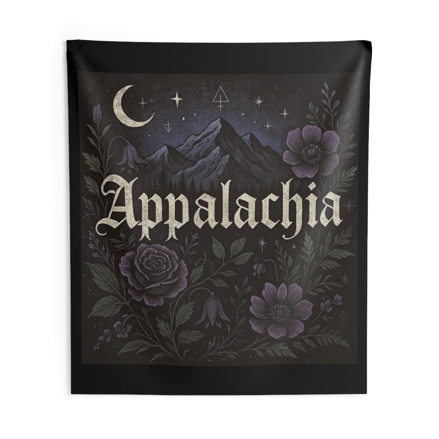 Appalachia Indoor Wall Tapestry - Boho Mountain Witchy Decor for Home, Bohemian Home Decoration, Hippie Tapestry Wall Hanging, Mountain