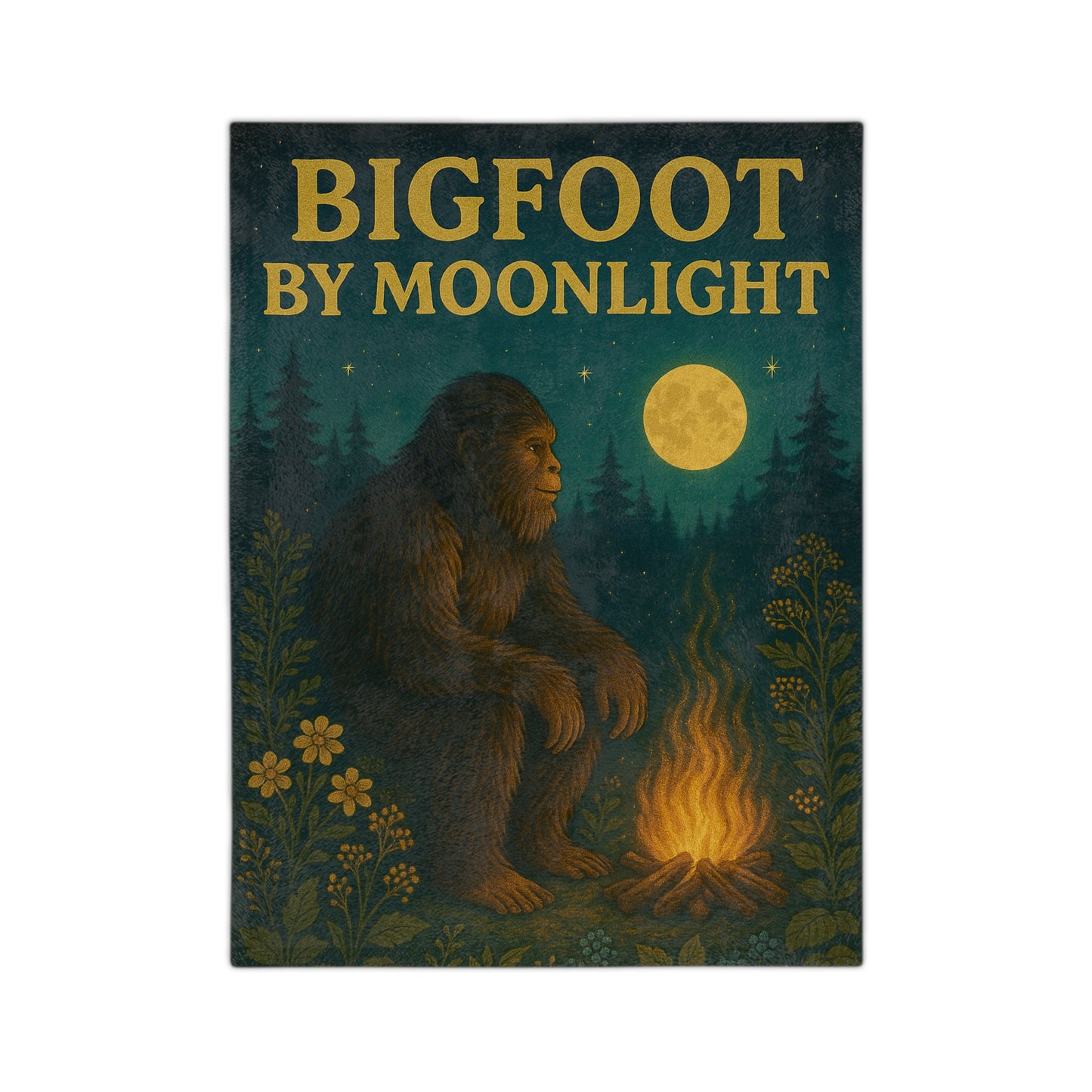 π§£ Bigfoot by Moonlight Blanket β Cozy Gift for Cryptid Lovers ππ¦Ά