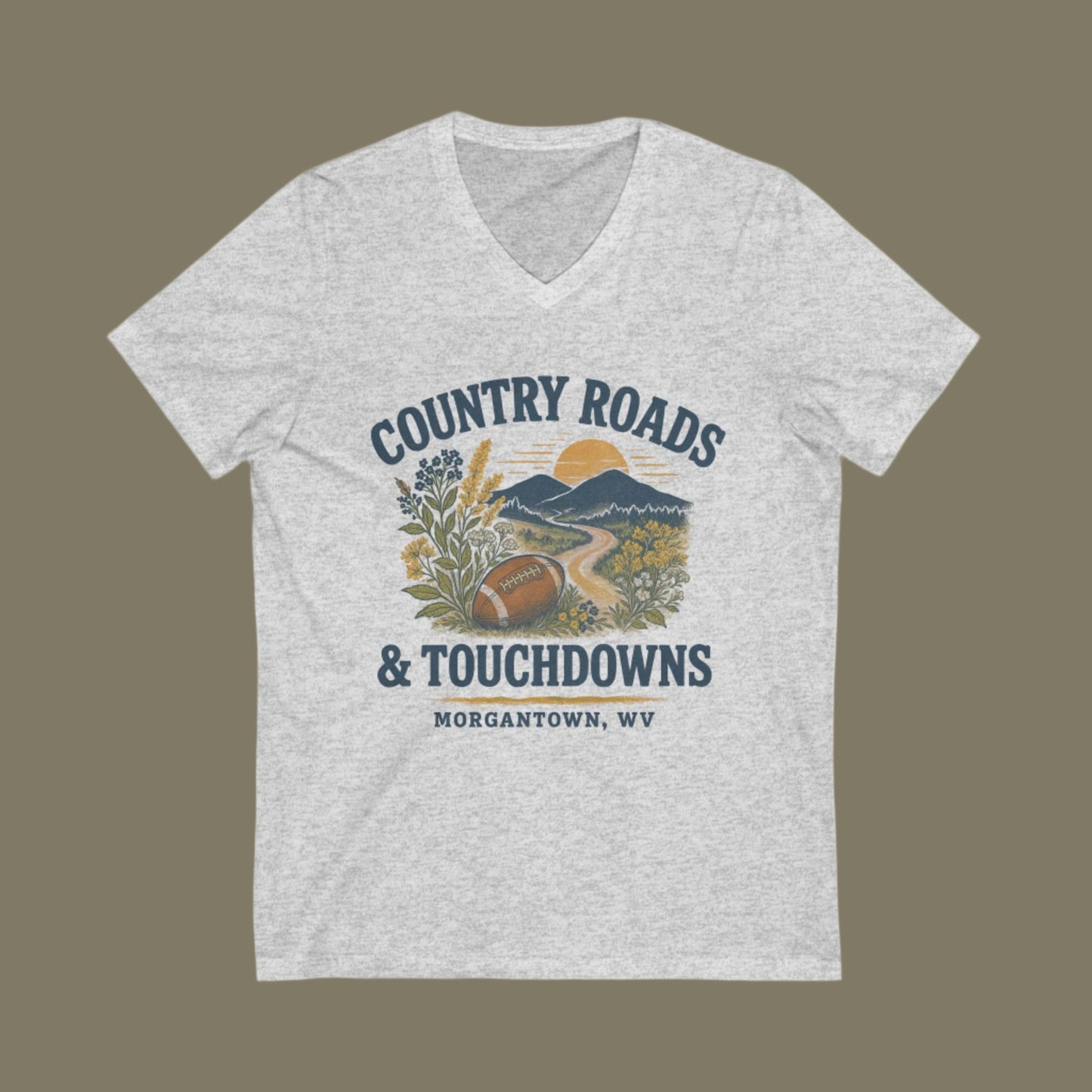 West Virginia Football Game Day V-Neck Tee Shirt