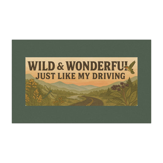 Car Magnets, West Virginia Driving Humor Bumper Sticker, Wild and Wonderful Just Like My Driving, Funny Auto Decal, Vehicle Magnet