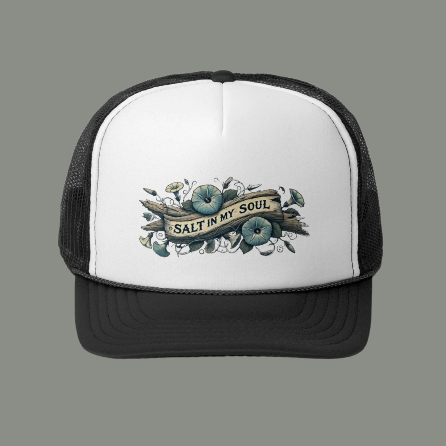 Salt in my Soul Trucker Cap - Beach Trip Hat, Summer Vacation Headwear, Coastal Vibes Baseball Cap, Ocean Lover Gift, Salt Life Cap