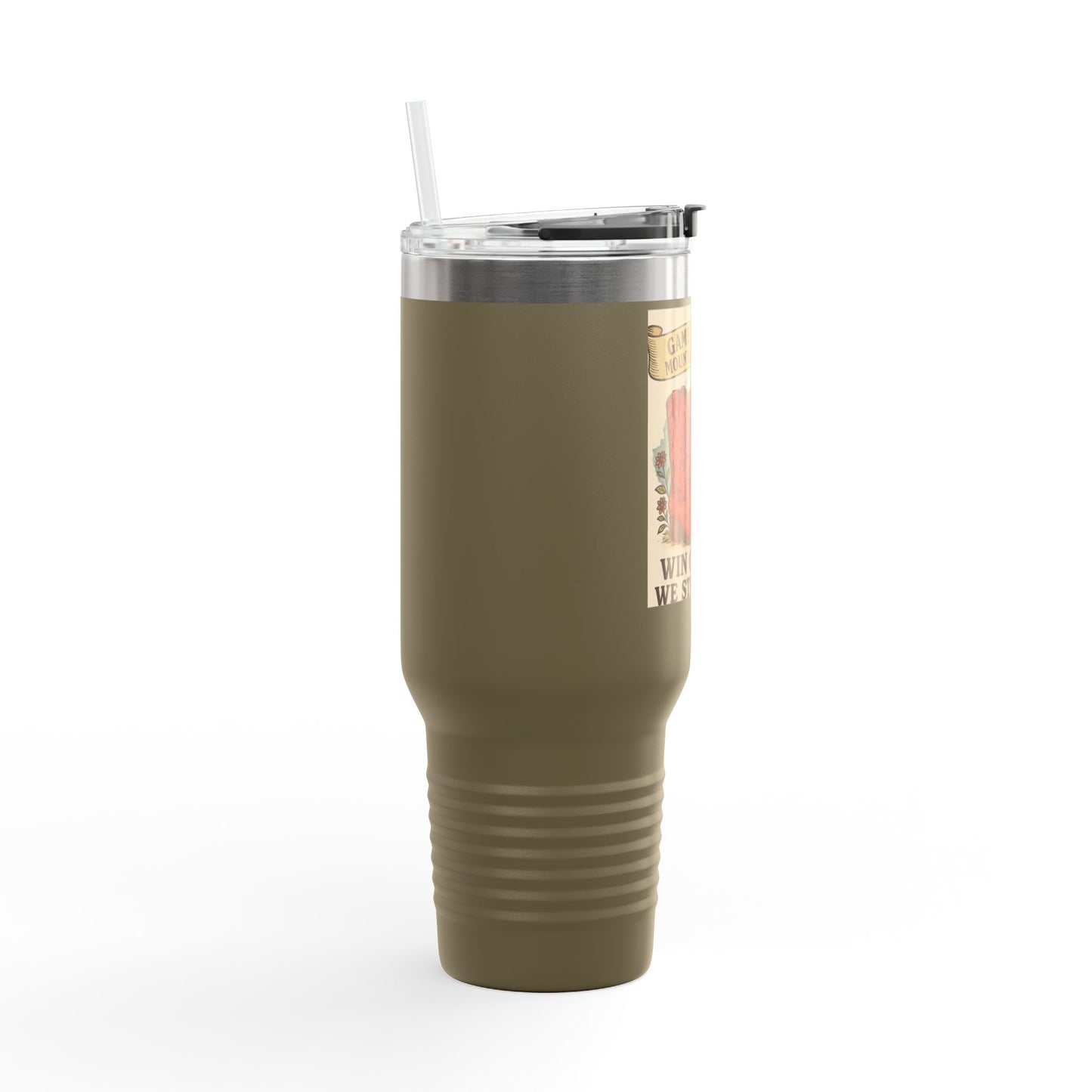 Mountaineer Game day Insulated Travel Mug, 40oz | Travel Coffee Cup, Custom Tumbler, WVU Lover Gift, Tailgating Hydration, Adventure
