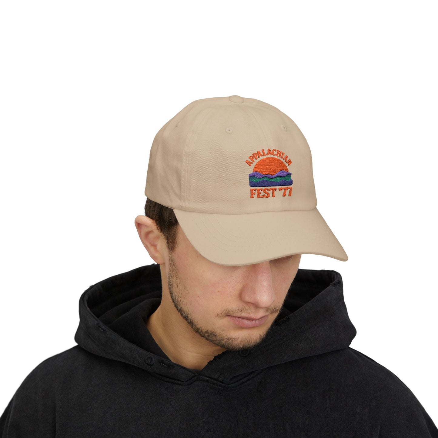 Stylish Classic Dad Cap with Retro Festival logo, Appalachia, 70's style