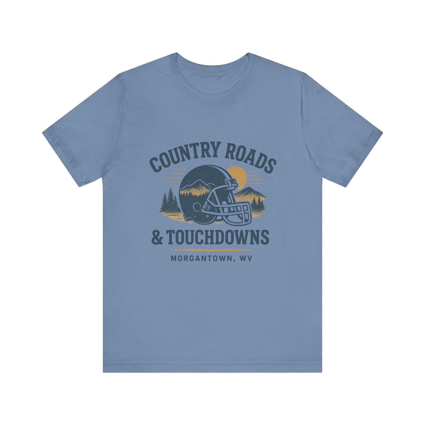 Country Roads and Touchdowns T-Shirt, Game Day Shirt, Retro College Football Tee
