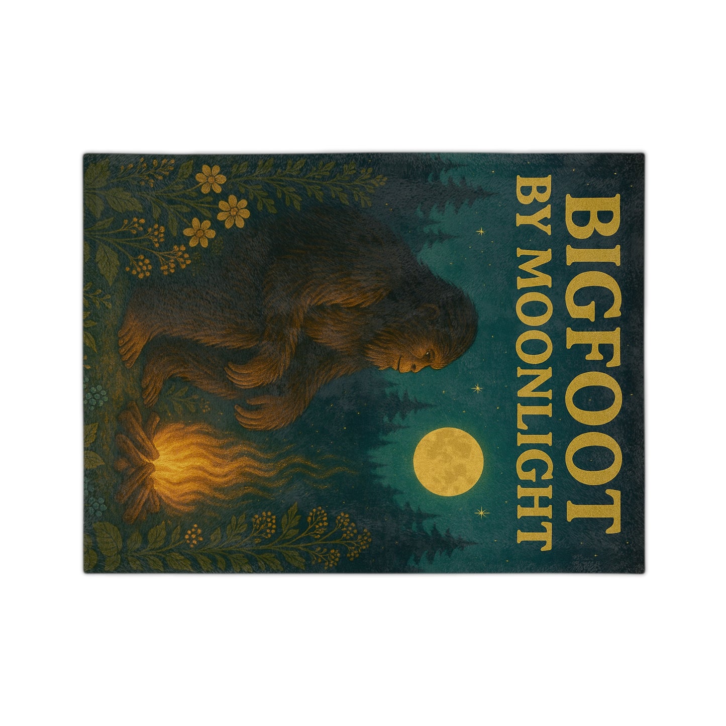 π§£ Bigfoot by Moonlight Blanket β Cozy Gift for Cryptid Lovers ππ¦Ά
