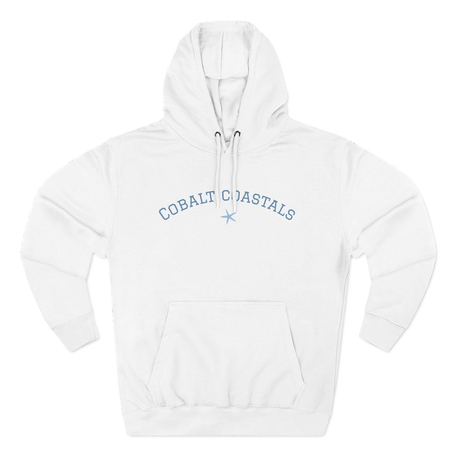 Cozy Cobalt Coastals Hoodie - Comfortable Fleece Pullover for Relaxation, Perfect Gift, Casual Wear, Holiday Style, Fashion Layering