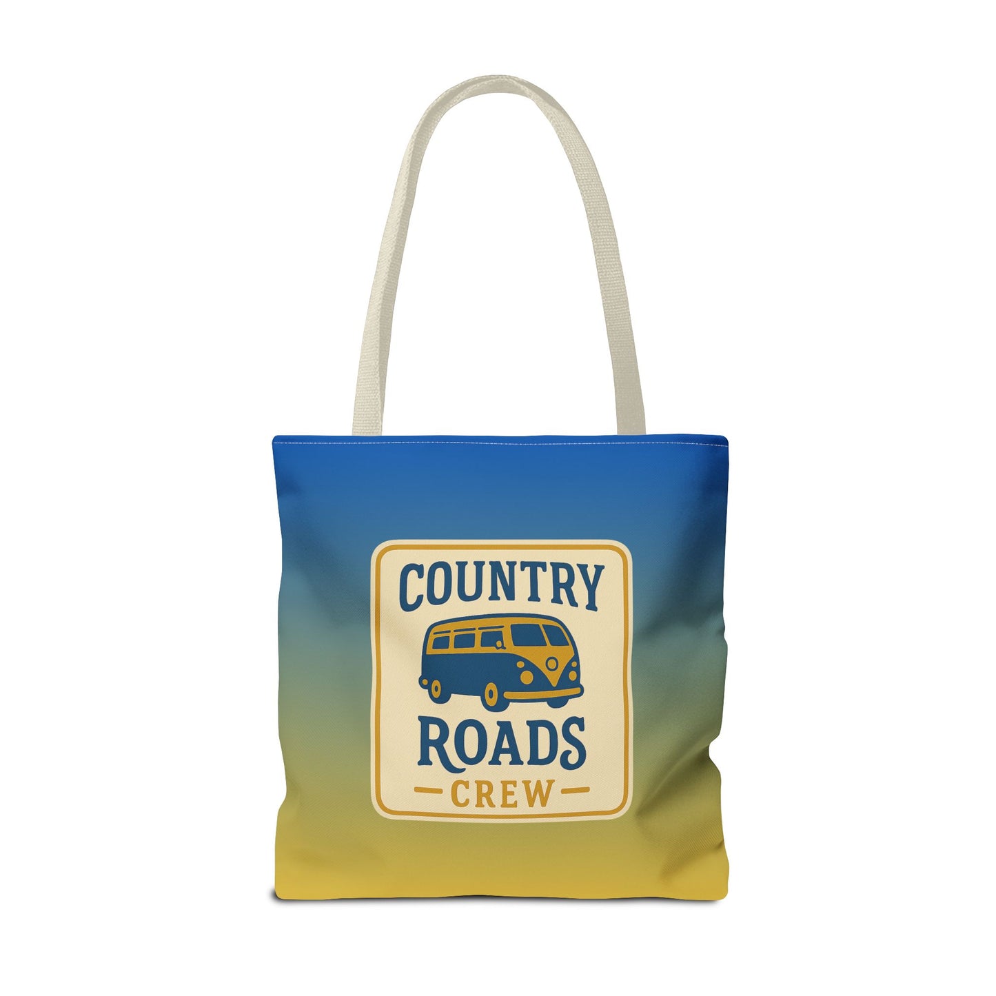 Country Roads Crew Tote Bag - Stylish Canvas Bag for Road Trips, Travel, Adventure, Vacation, Gift Idea