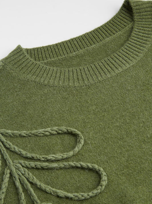 Leaf Applique Sweater