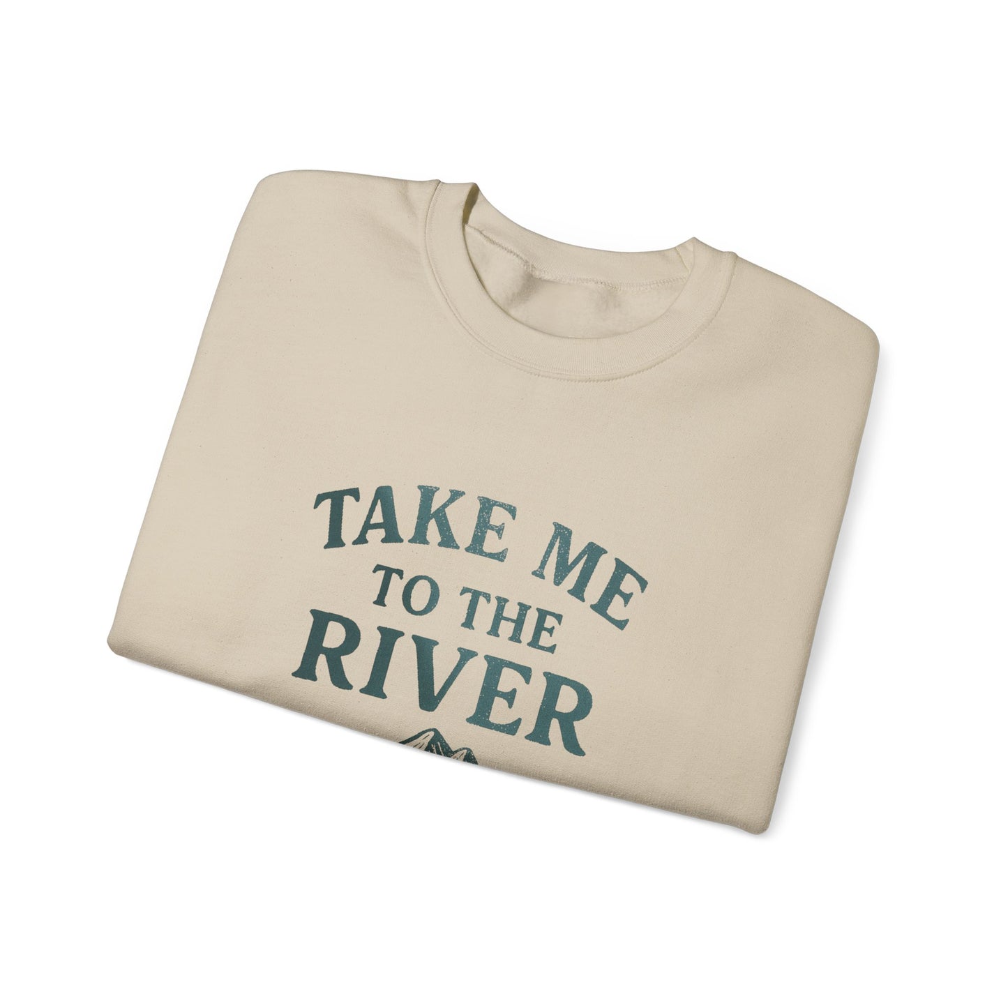 Vintage River Oversized Crewneck Sweatshirt, Retro Sweatshirt, Unisex Jumper, Cozy Pullover, River Lover Gift, Vintage Sweatshirt