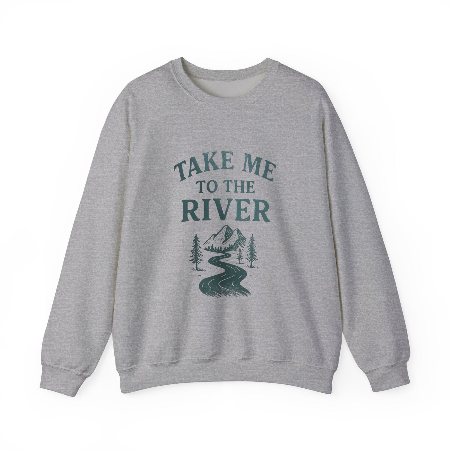 Vintage River Oversized Crewneck Sweatshirt, Retro Sweatshirt, Unisex Jumper, Cozy Pullover, River Lover Gift, Vintage Sweatshirt
