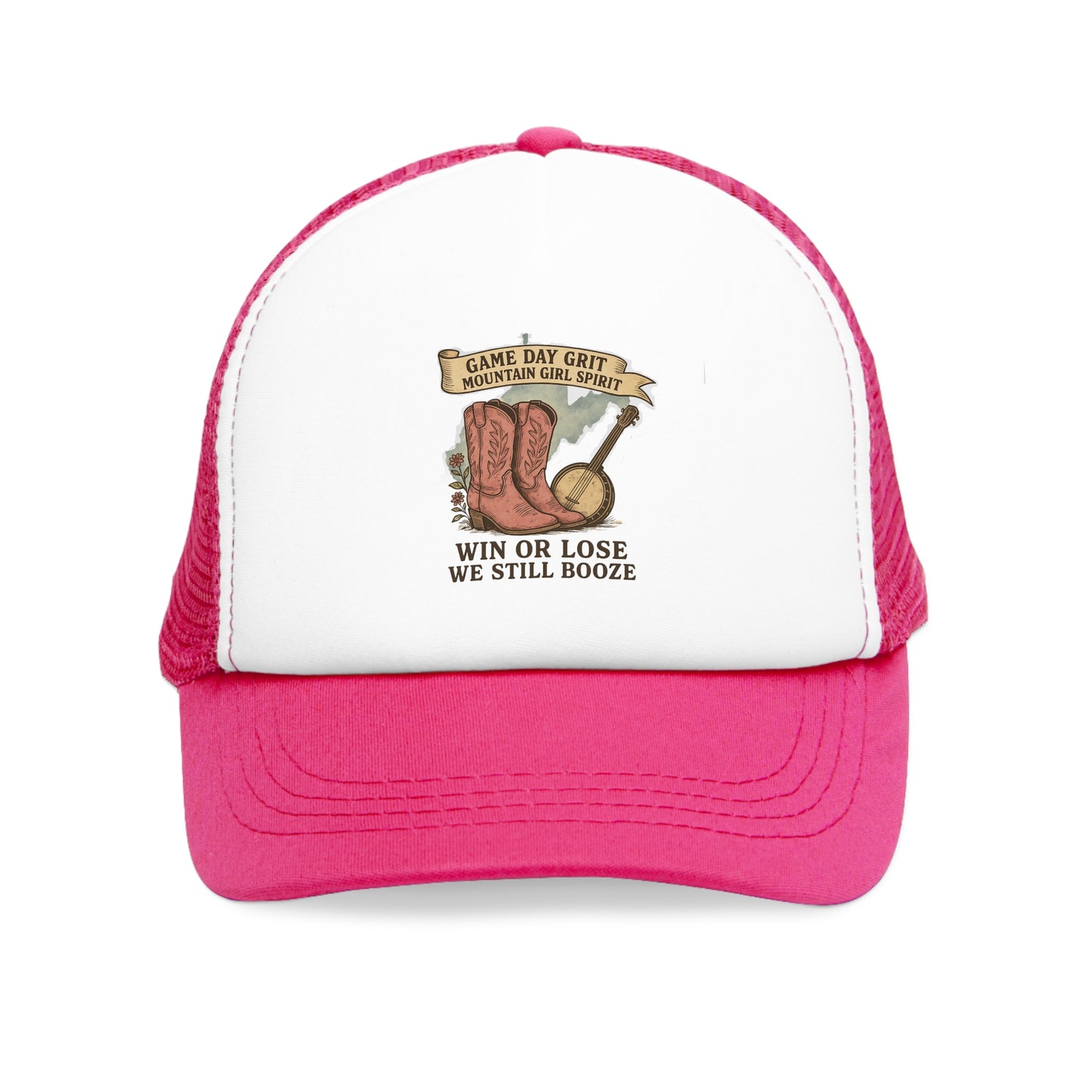 Mesh Cap Gameday Trucker Hat Win or Lose We Still Booze,Tailgating Hat, Dad Hat, Team Spirit