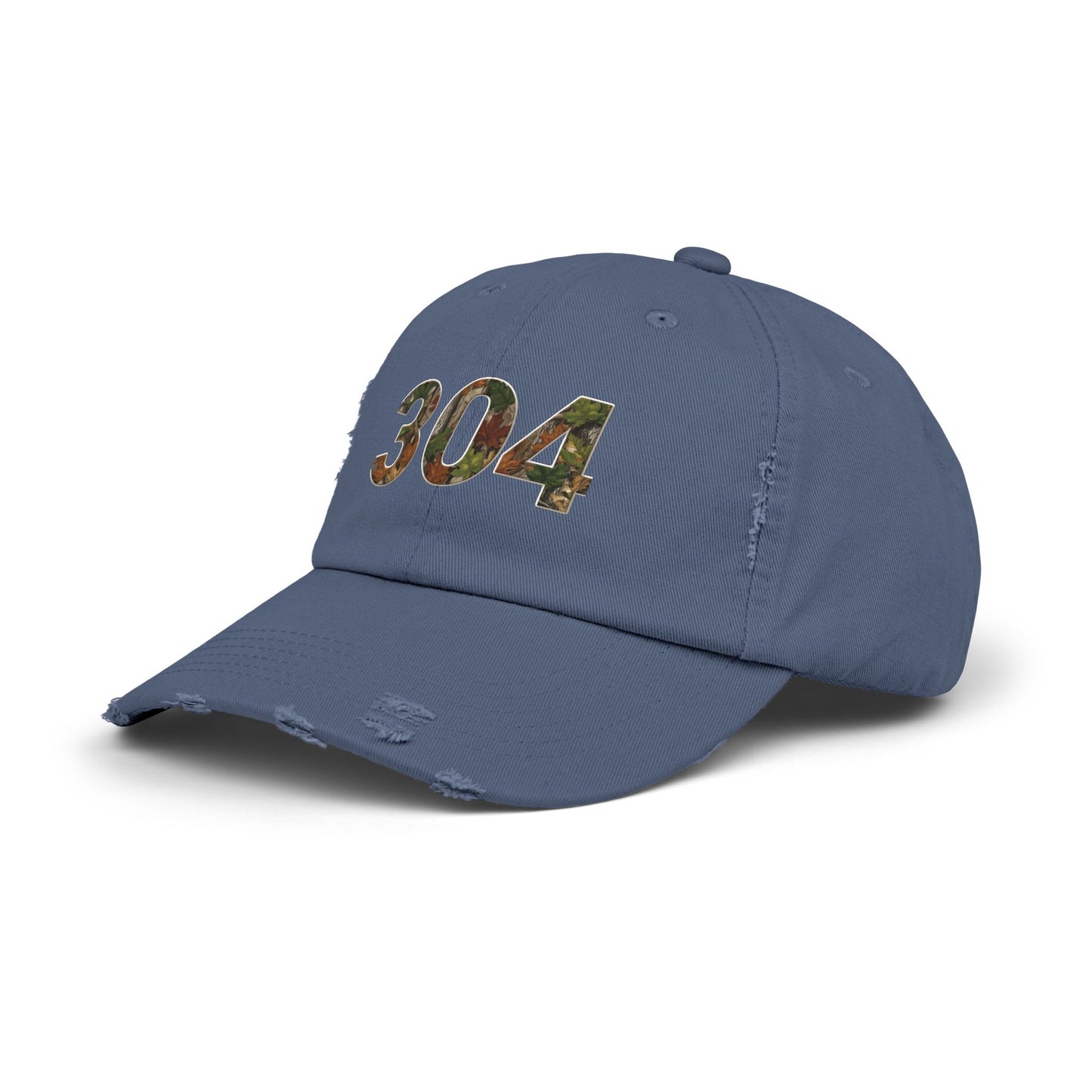 Camo Cap, West Virginia Hat, Distressed Baseball Cap, Unisex Trucker Hat, Vintage Style Dad Hat, Outdoor Camouflage Headwear