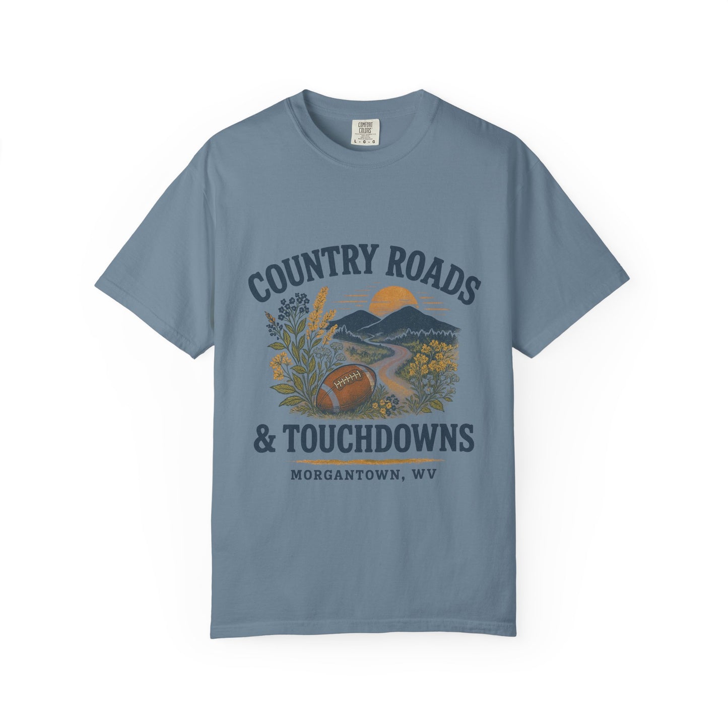 Country Roads Gameday T-shirt, Country Roads Tailgating Shirt, Touchdowns Tee, West Virginia Fan Apparel, Unisex Tee