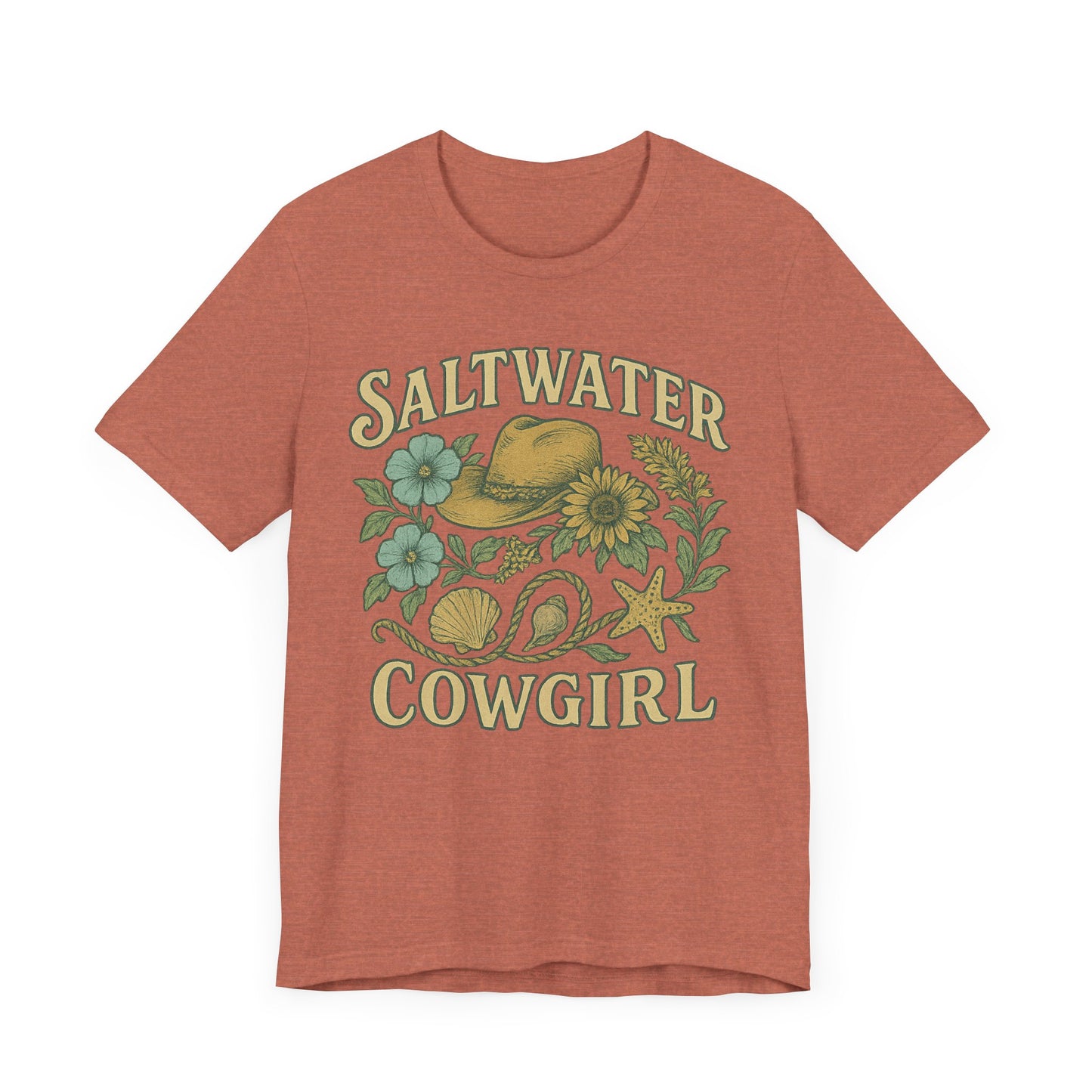 Saltwater Cowgirl Oversized faded beach Tee